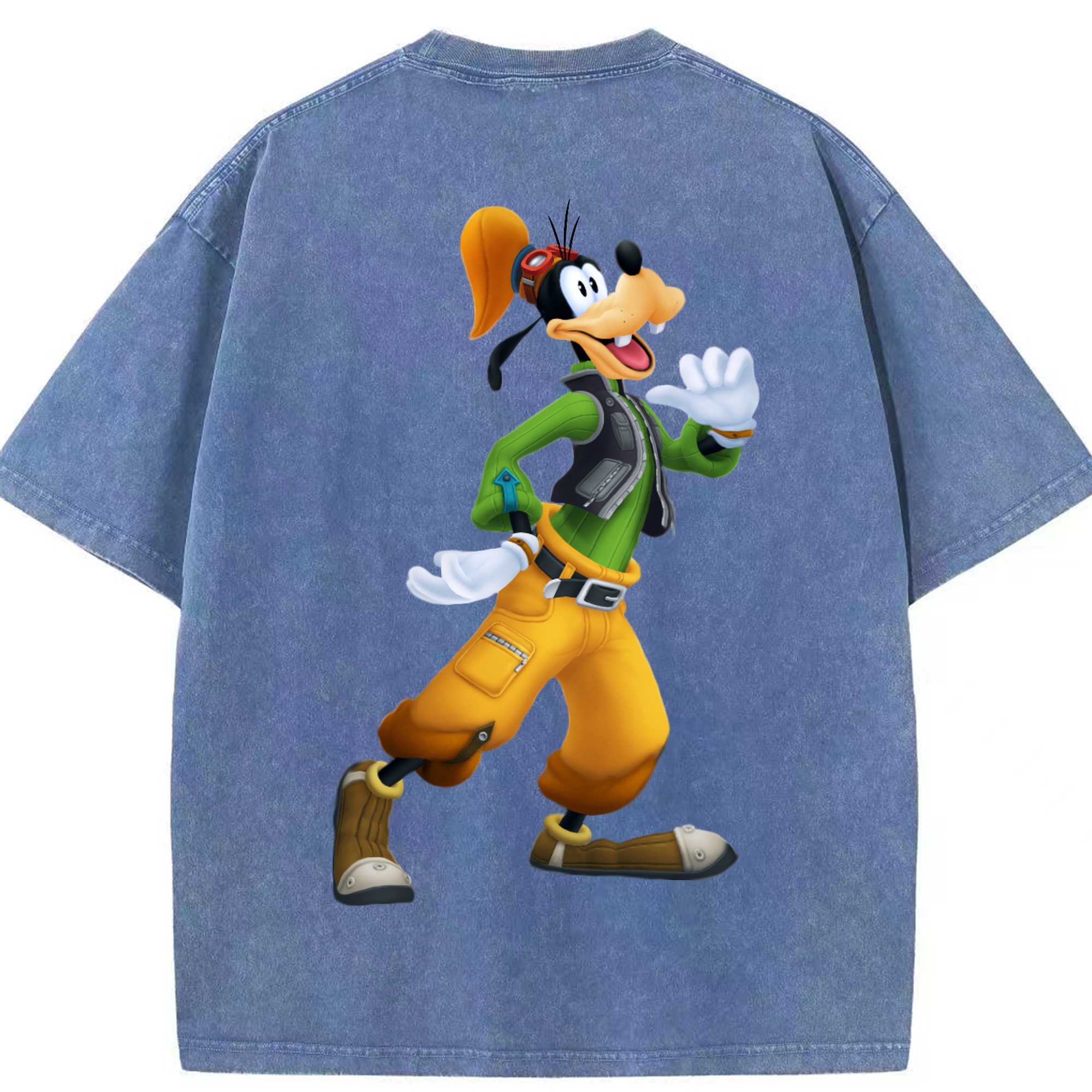 （画像用） ミッキーマウス Mickey Mouse 綿100% ヴィンテージ風 半袖Tシャツ（背面プリント）