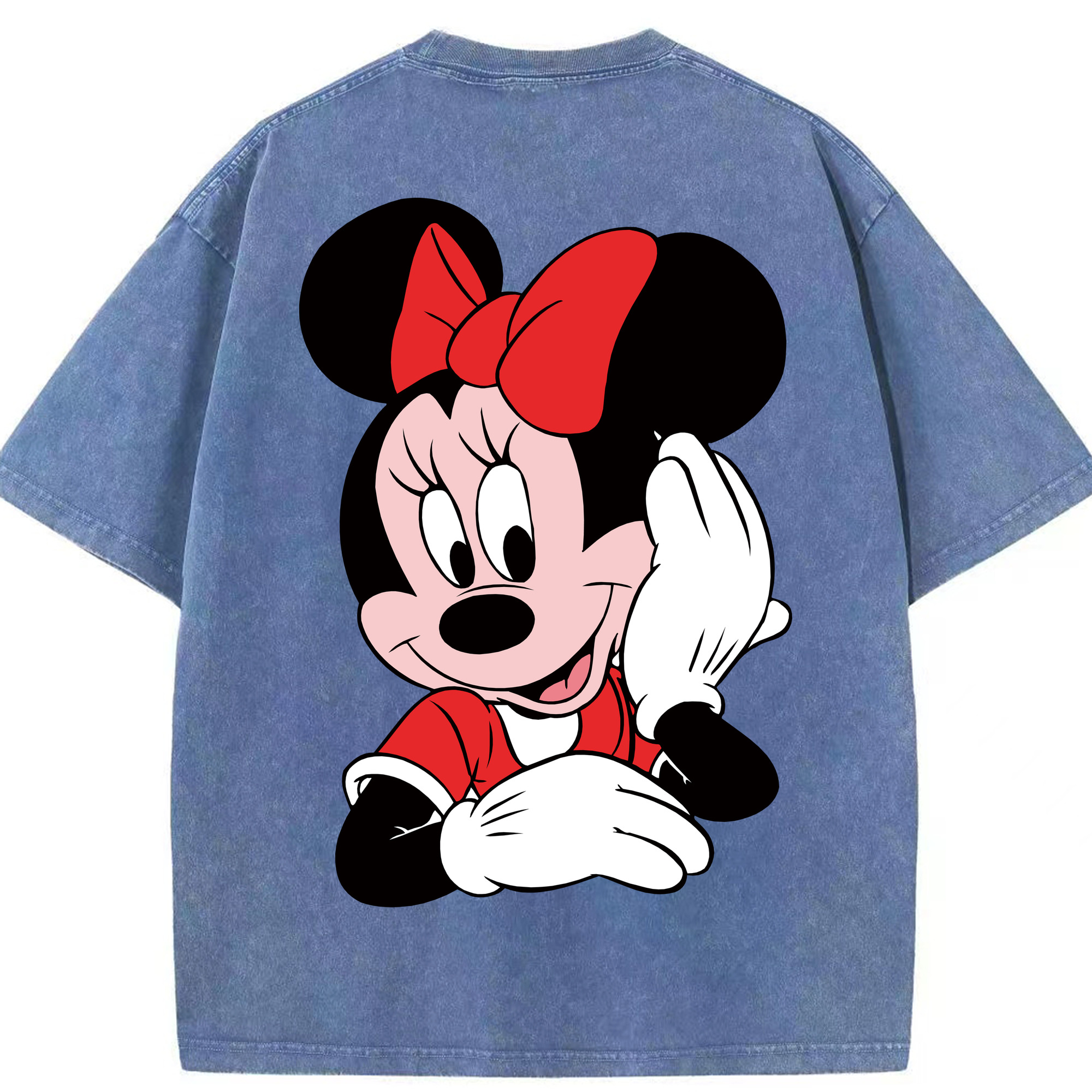 （画像用） ミッキーマウス Mickey Mouse 綿100% ヴィンテージ風 半袖Tシャツ（背面プリント）
