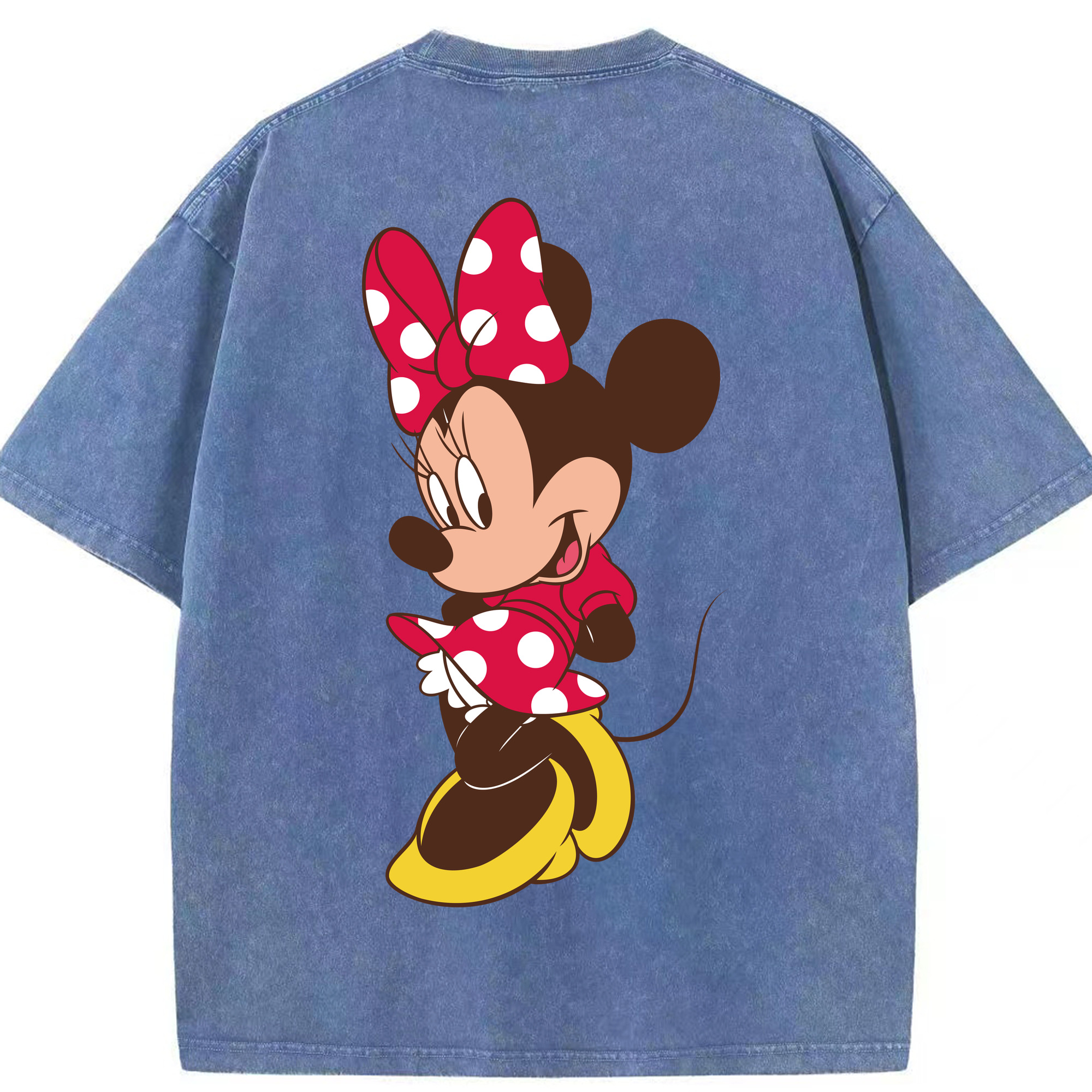 （画像用） ミッキーマウス Mickey Mouse 綿100% ヴィンテージ風 半袖Tシャツ（背面プリント）