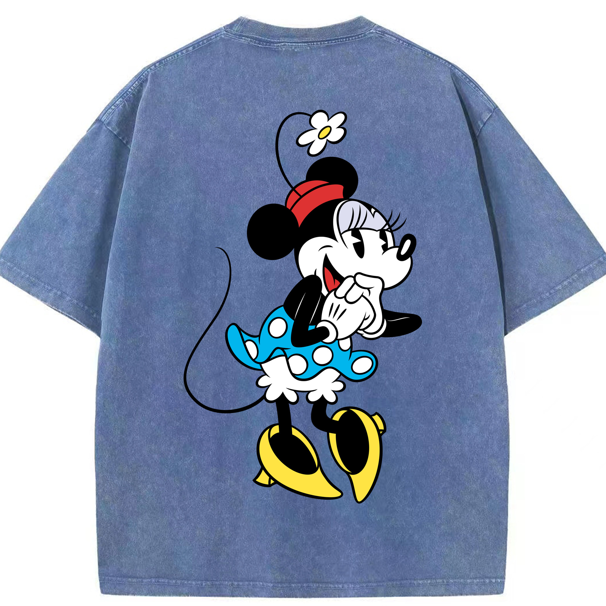 （画像用） ミッキーマウス Mickey Mouse 綿100% ヴィンテージ風 半袖Tシャツ（背面プリント）