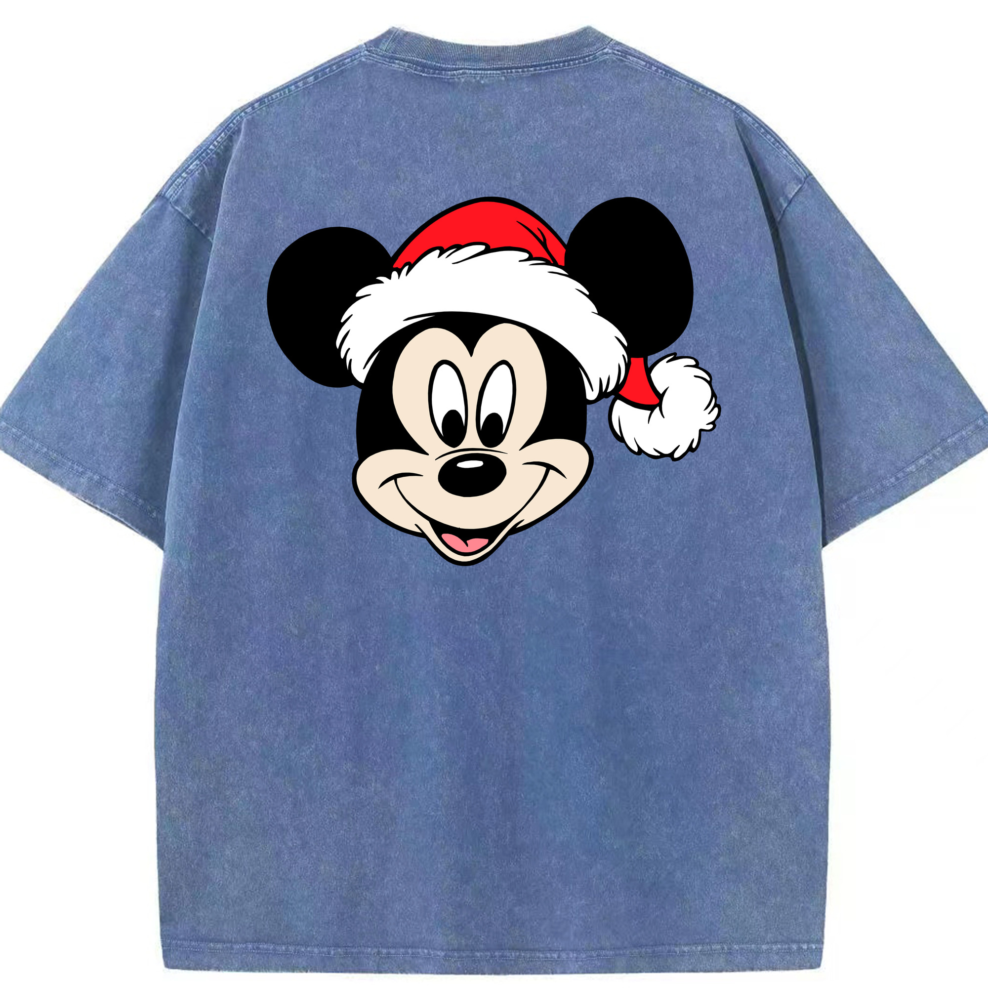 （画像用） ミッキーマウス Mickey Mouse 綿100% ヴィンテージ風 半袖Tシャツ（背面プリント）
