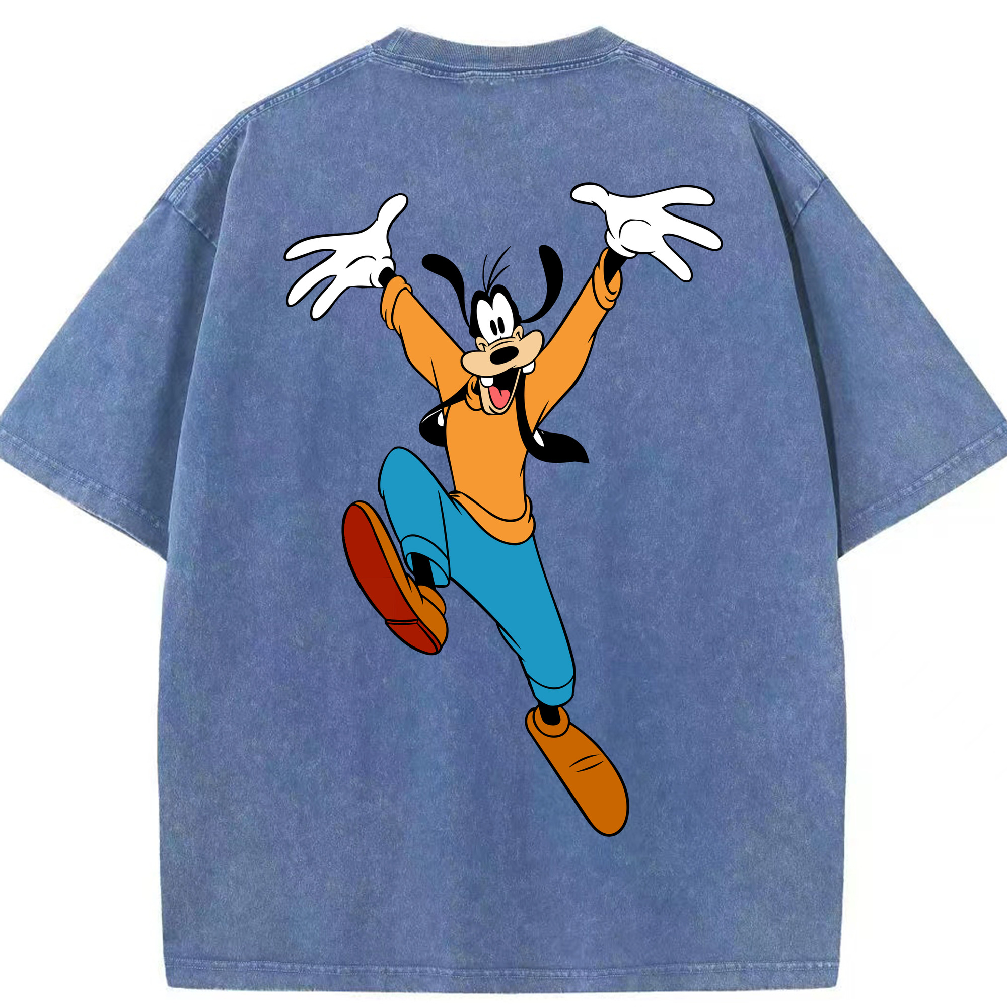 （画像用） ミッキーマウス Mickey Mouse 綿100% ヴィンテージ風 半袖Tシャツ（背面プリント）