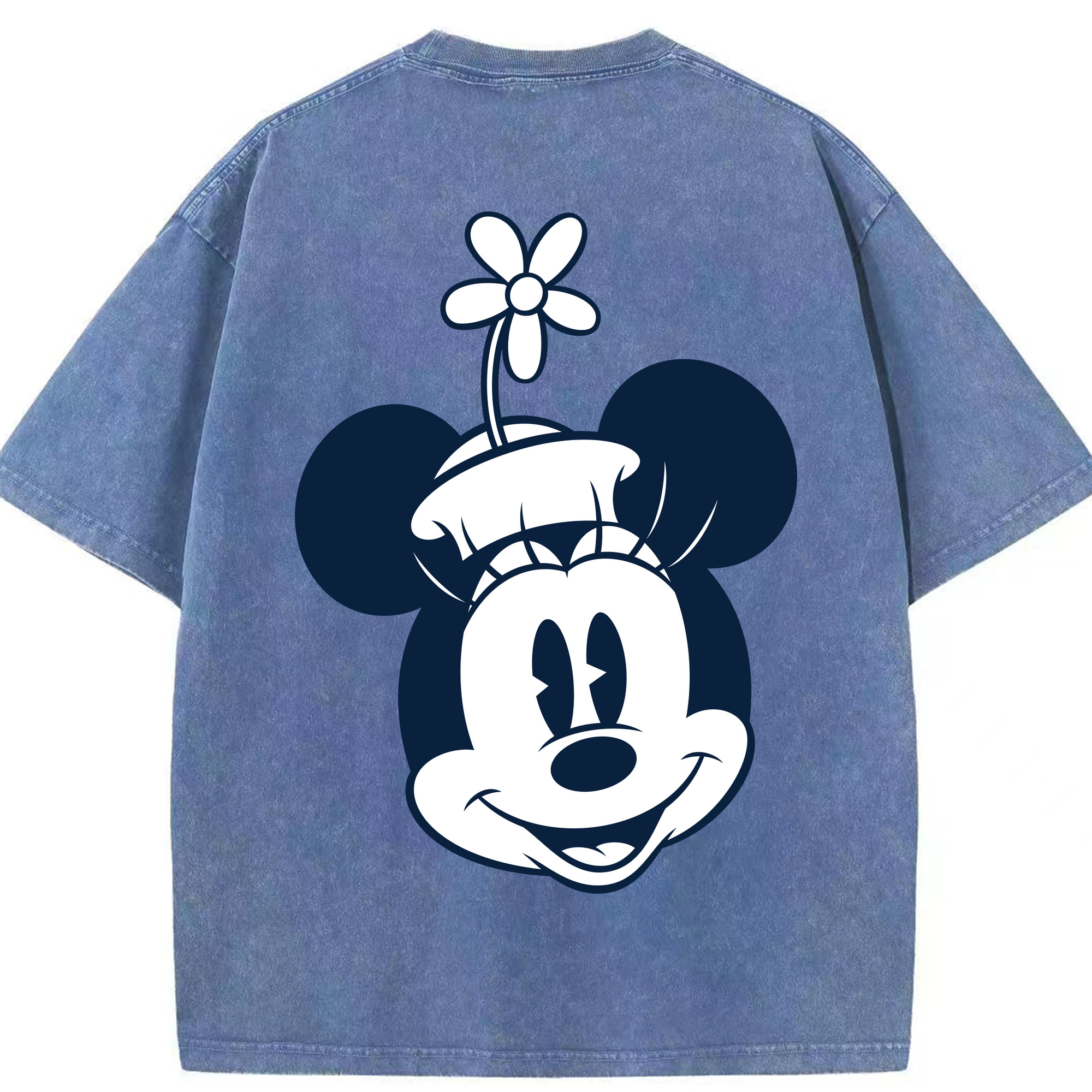 （画像用） ミッキーマウス Mickey Mouse 綿100% ヴィンテージ風 半袖Tシャツ（背面プリント）