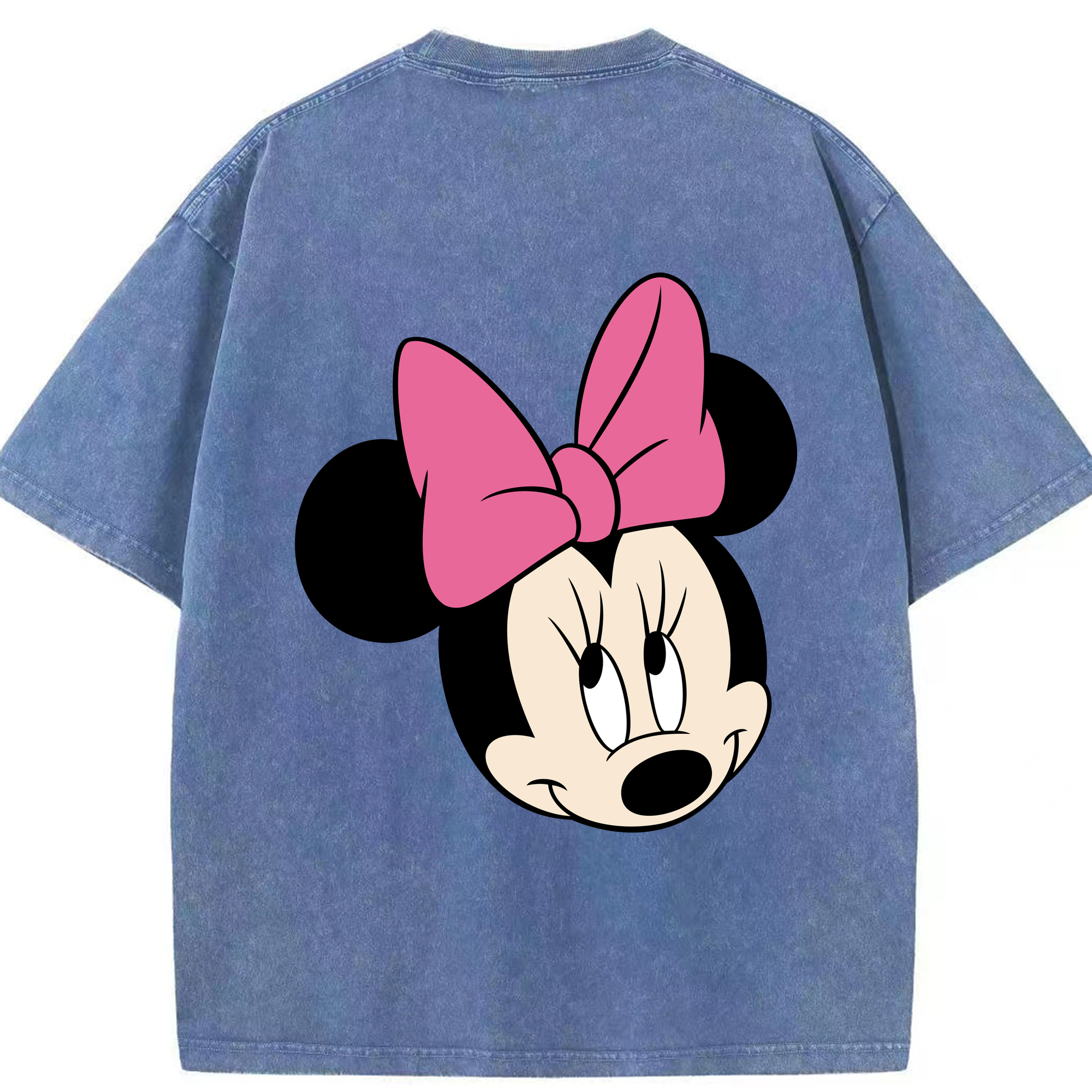 （画像用） ミッキーマウス Mickey Mouse 綿100% ヴィンテージ風 半袖Tシャツ（背面プリント）