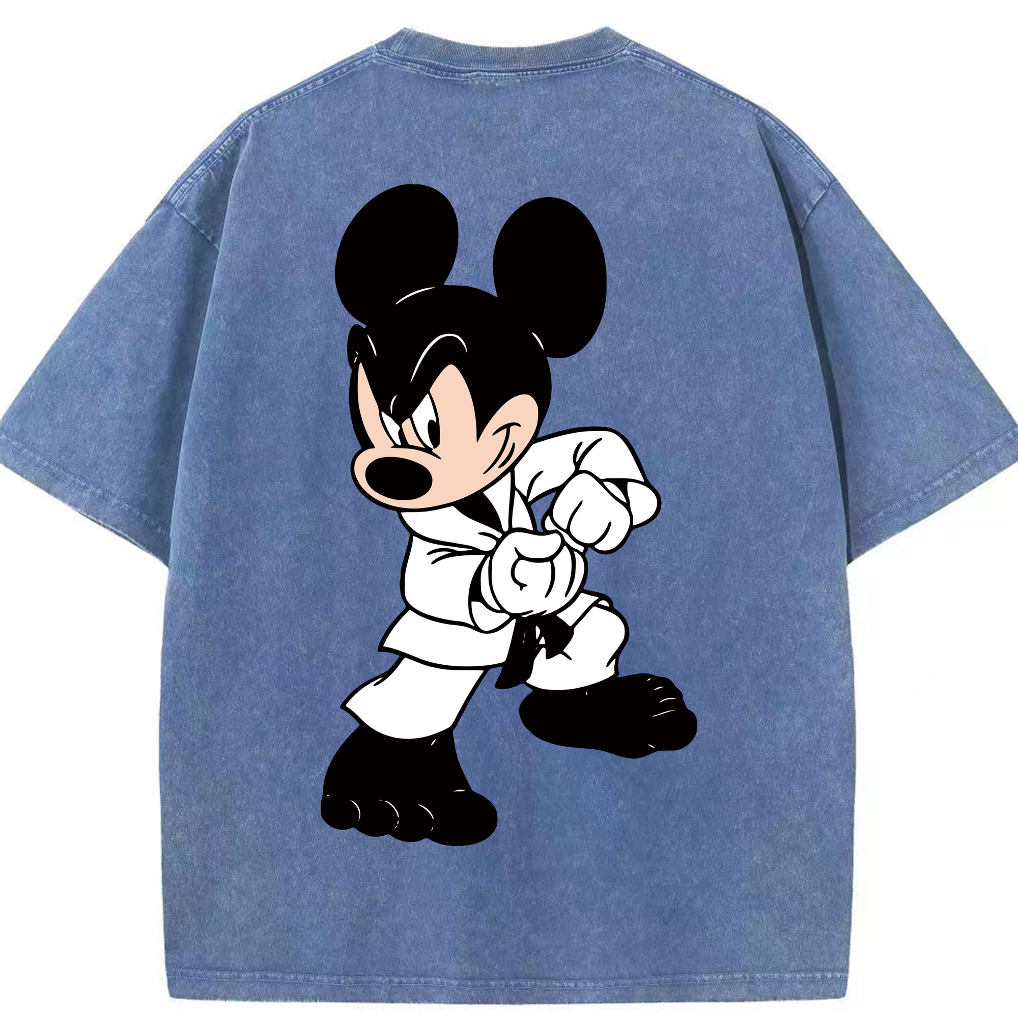 （画像用） ミッキーマウス Mickey Mouse 綿100% ヴィンテージ風 半袖Tシャツ（背面プリント）