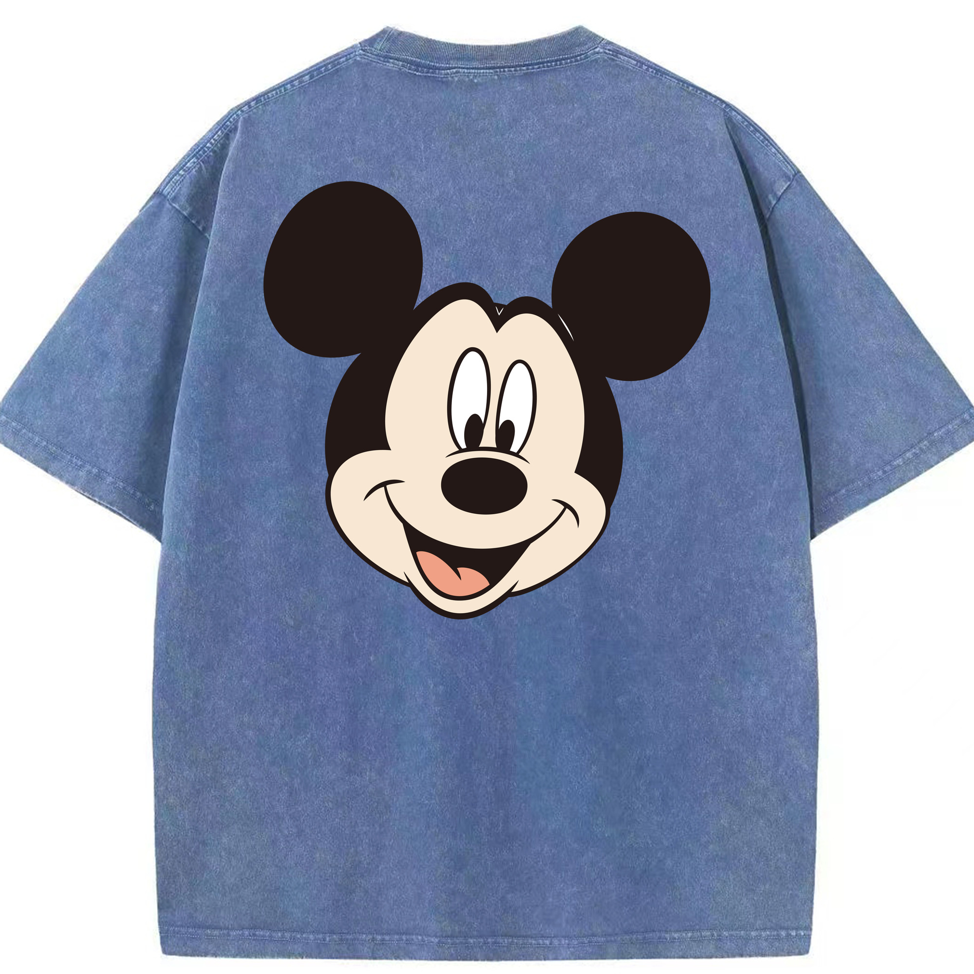 （画像用） ミッキーマウス Mickey Mouse 綿100% ヴィンテージ風 半袖Tシャツ（背面プリント）