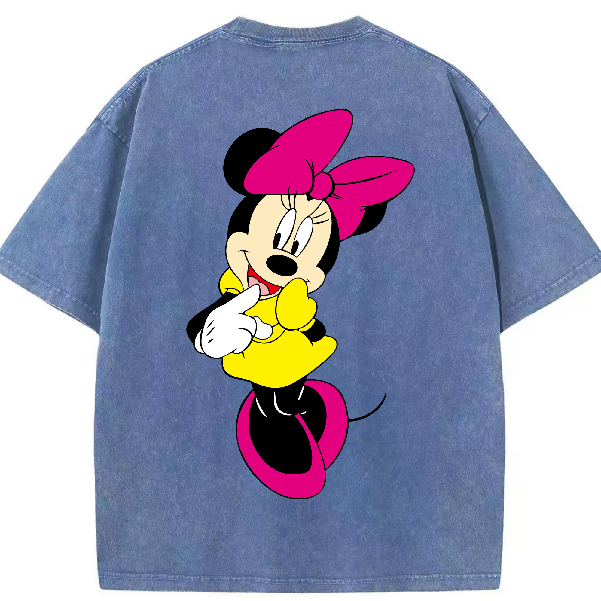 （画像用） ミッキーマウス Mickey Mouse 綿100% ヴィンテージ風 半袖Tシャツ（背面プリント）
