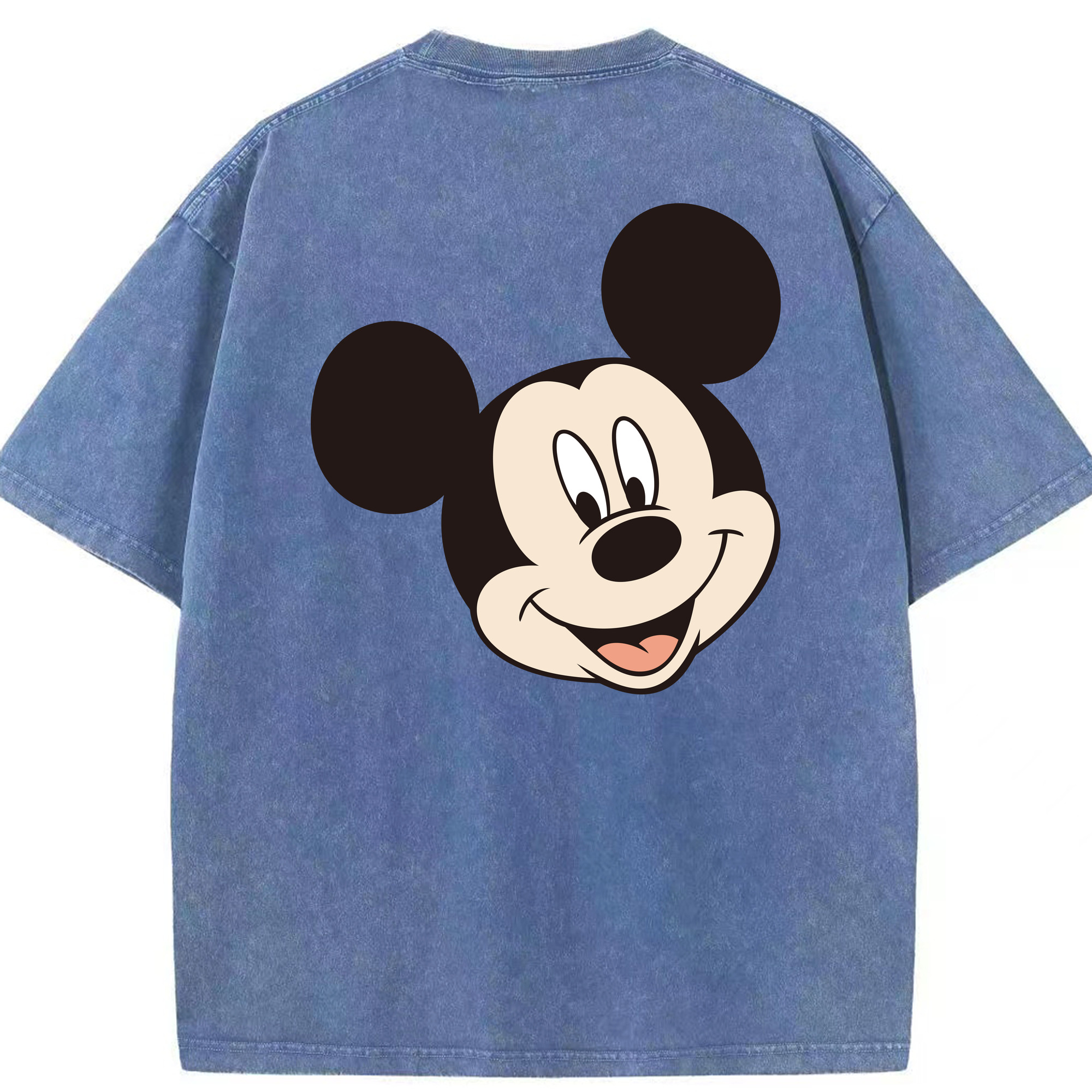 （画像用） ミッキーマウス Mickey Mouse 綿100% ヴィンテージ風 半袖Tシャツ（背面プリント）
