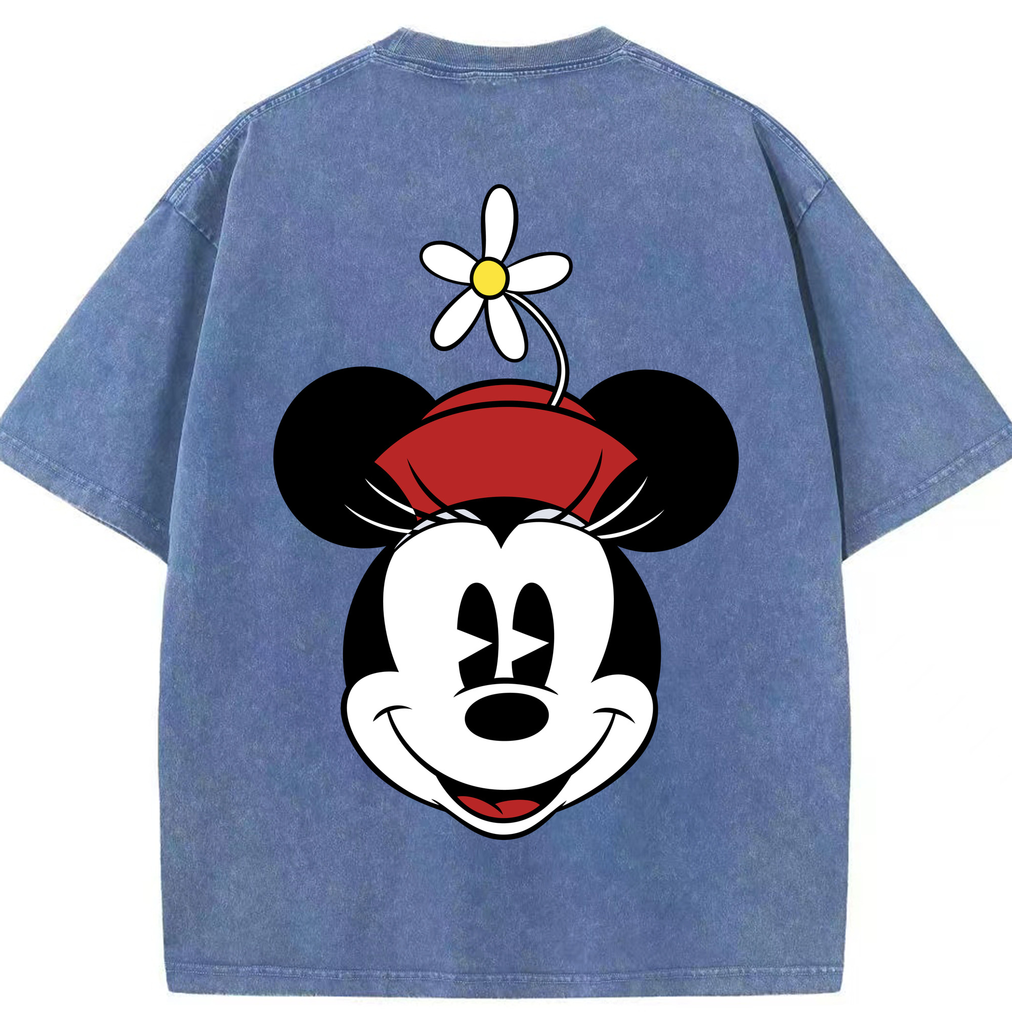 （画像用） ミッキーマウス Mickey Mouse 綿100% ヴィンテージ風 半袖Tシャツ（背面プリント）