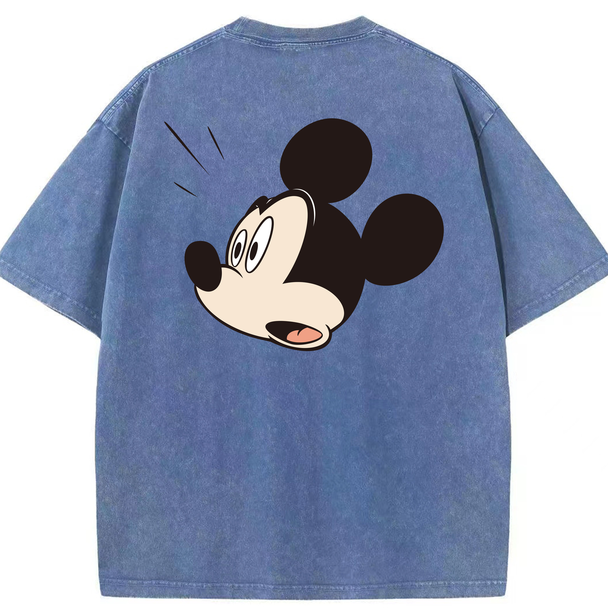 （画像用） ミッキーマウス Mickey Mouse 綿100% ヴィンテージ風 半袖Tシャツ（背面プリント）