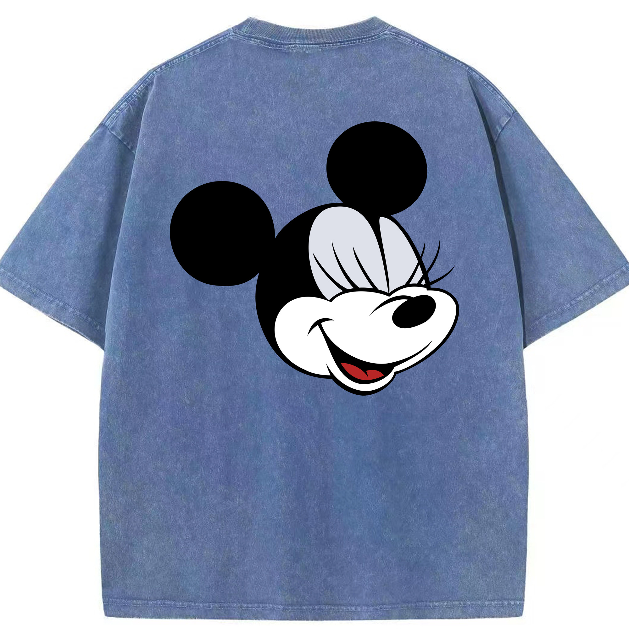 （画像用） ミッキーマウス Mickey Mouse 綿100% ヴィンテージ風 半袖Tシャツ（背面プリント）