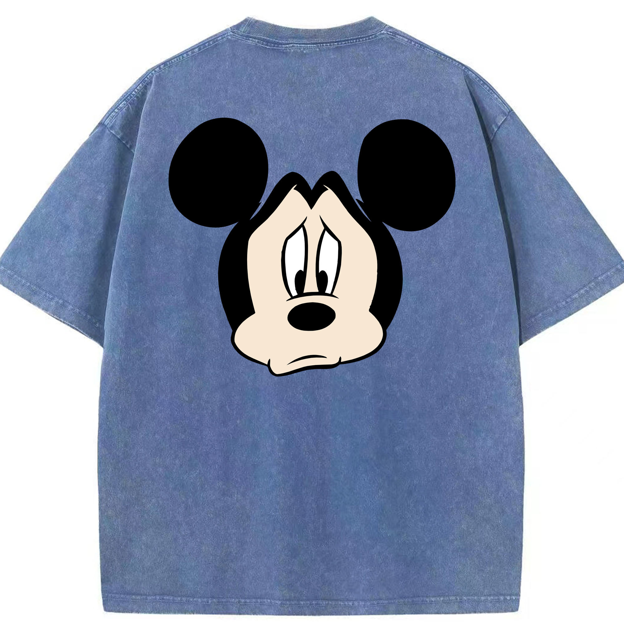 （画像用） ミッキーマウス Mickey Mouse 綿100% ヴィンテージ風 半袖Tシャツ（背面プリント）