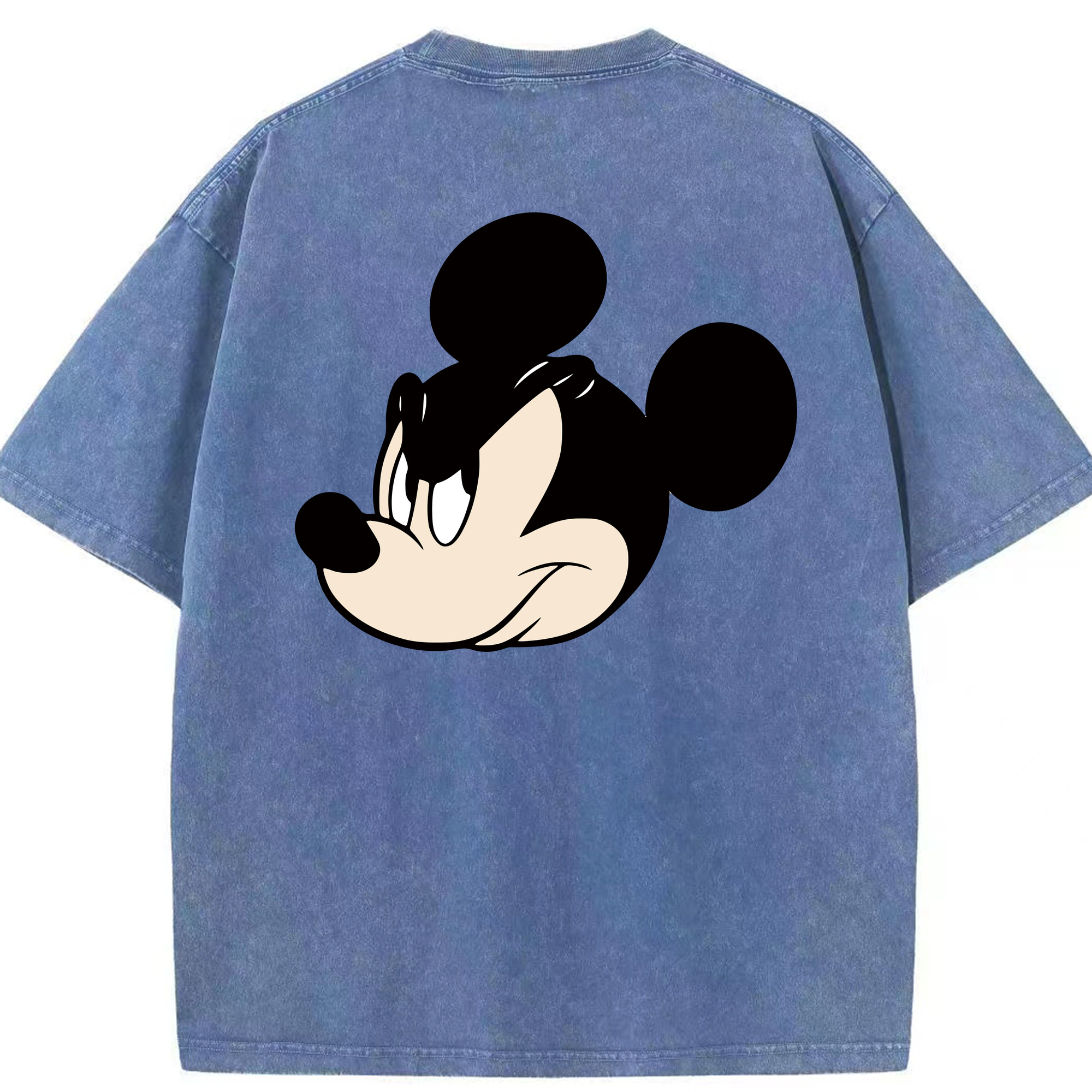（画像用） ミッキーマウス Mickey Mouse 綿100% ヴィンテージ風 半袖Tシャツ（背面プリント）