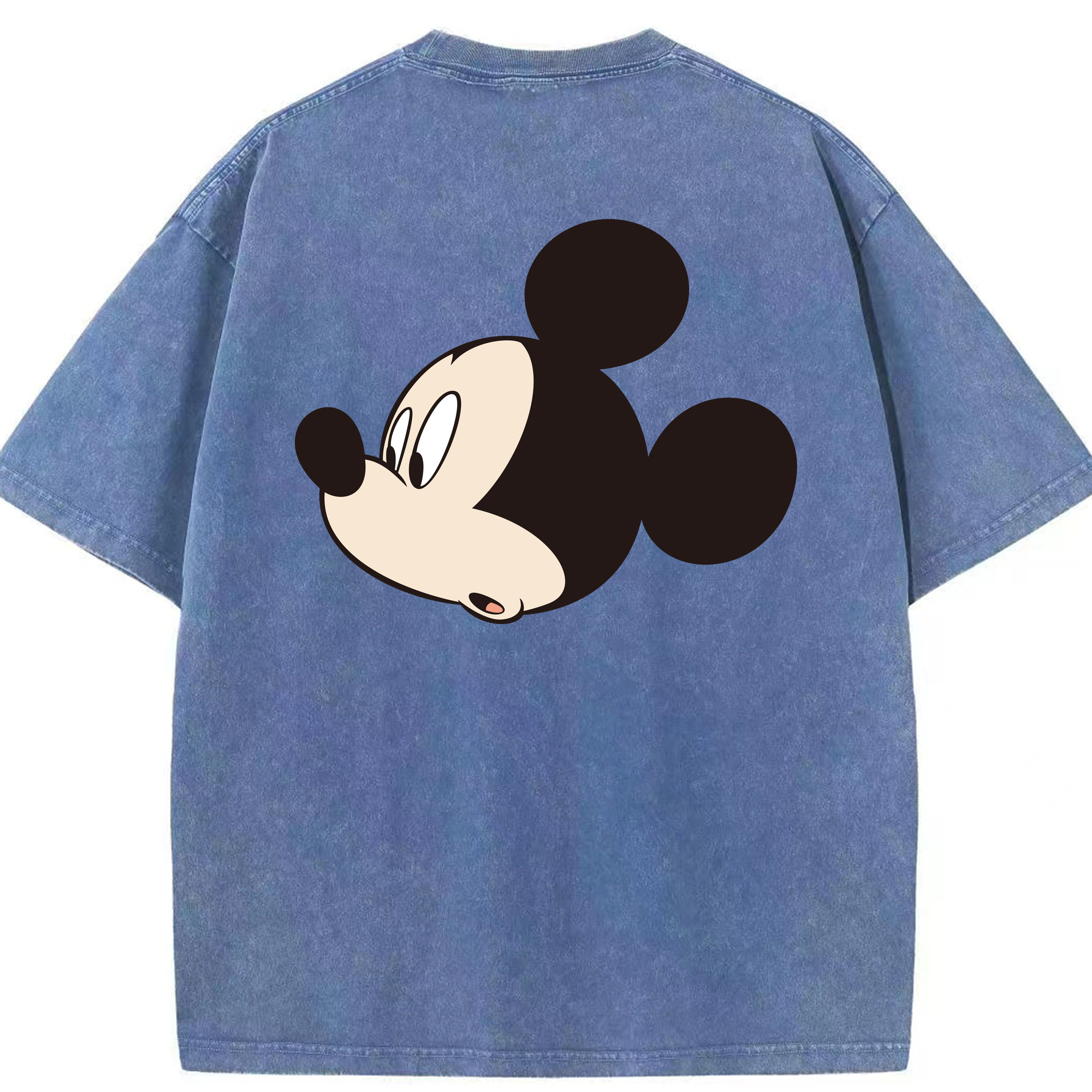 （画像用） ミッキーマウス Mickey Mouse 綿100% ヴィンテージ風 半袖Tシャツ（背面プリント）