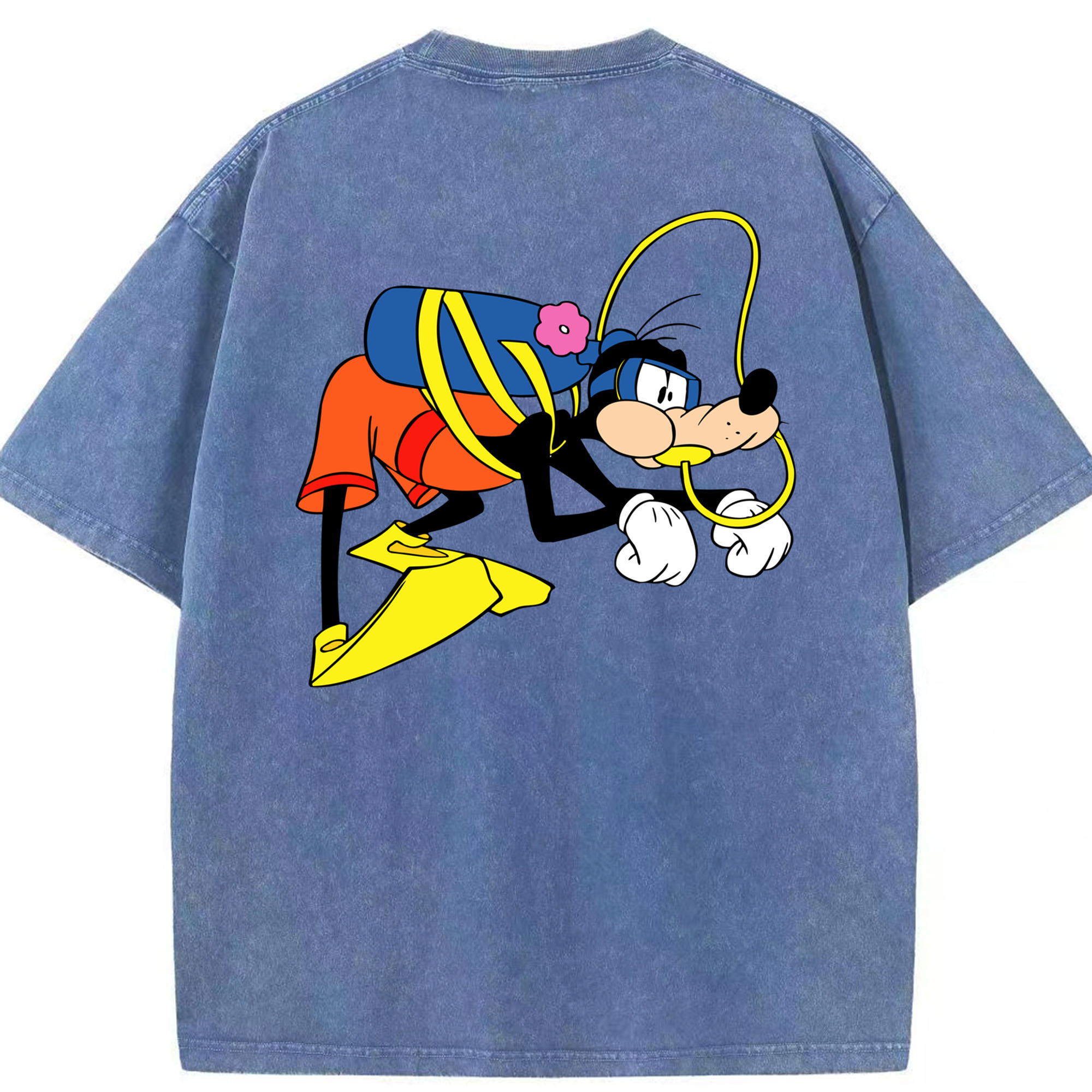 （画像用） ミッキーマウス Mickey Mouse 綿100% ヴィンテージ風 半袖Tシャツ（背面プリント）