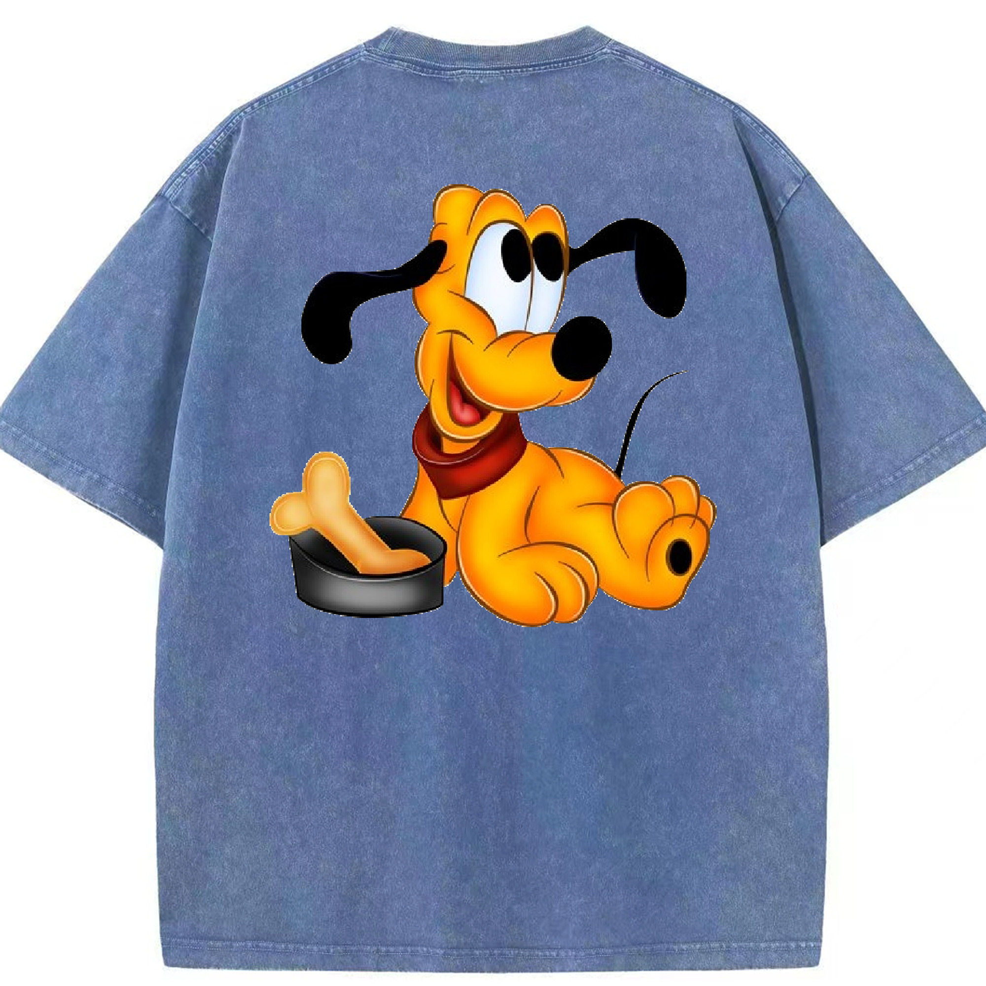 （画像用） ミッキーマウス Mickey Mouse 綿100% ヴィンテージ風 半袖Tシャツ（背面プリント）