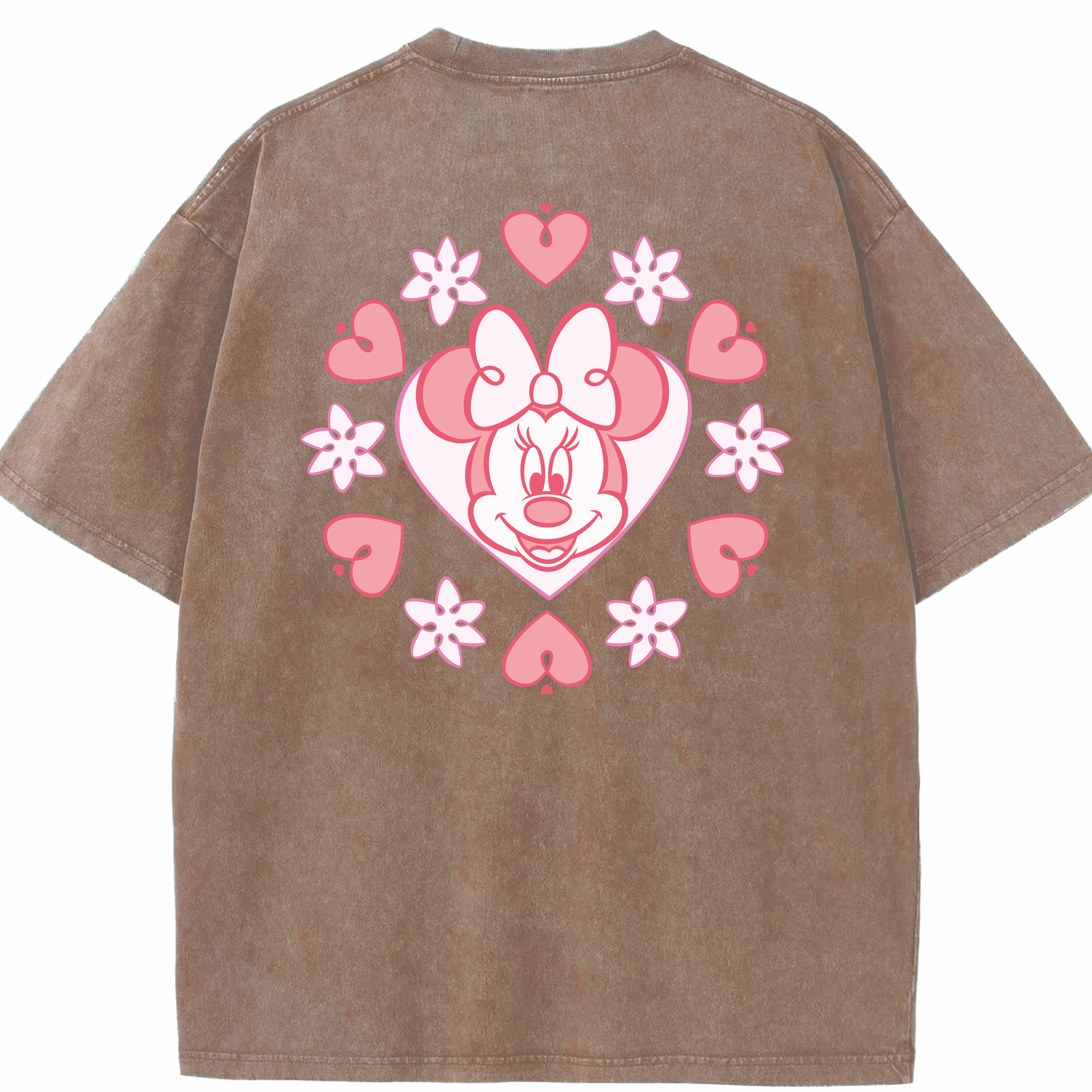 （画像用） ミッキーマウス Mickey Mouse 綿100% ヴィンテージ風 半袖Tシャツ（背面プリント）