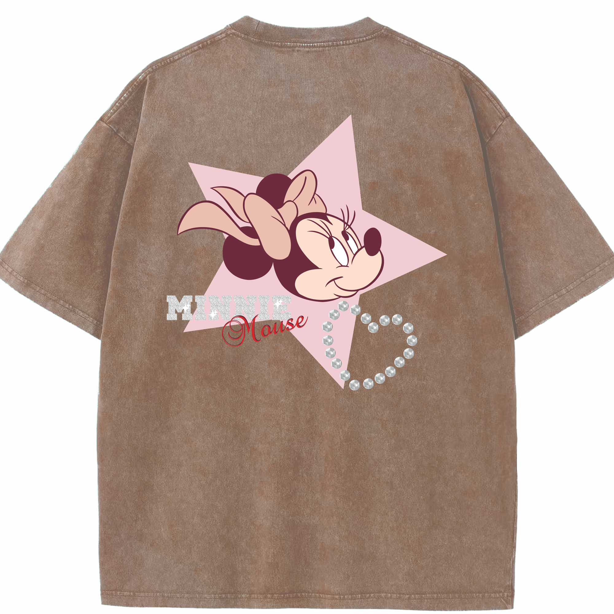 （画像用） ミッキーマウス Mickey Mouse 綿100% ヴィンテージ風 半袖Tシャツ（背面プリント）