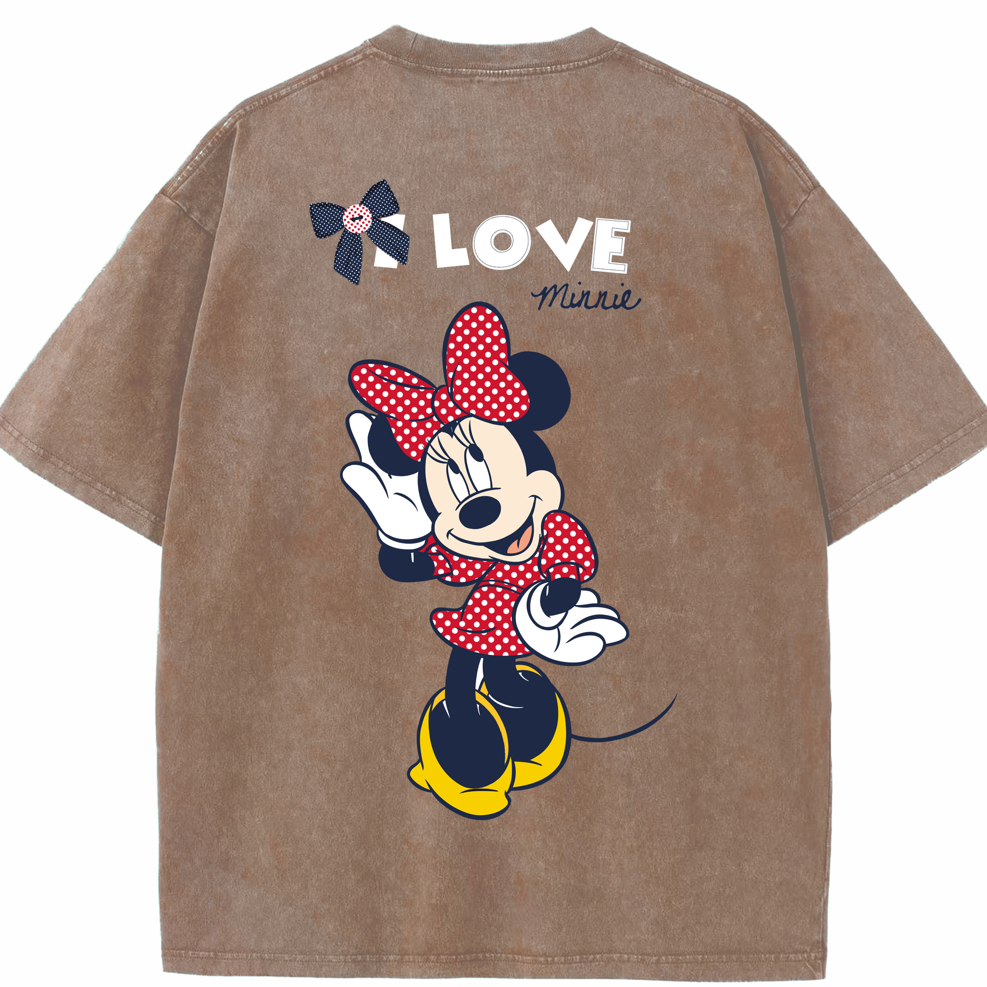 （画像用） ミッキーマウス Mickey Mouse 綿100% ヴィンテージ風 半袖Tシャツ（背面プリント）