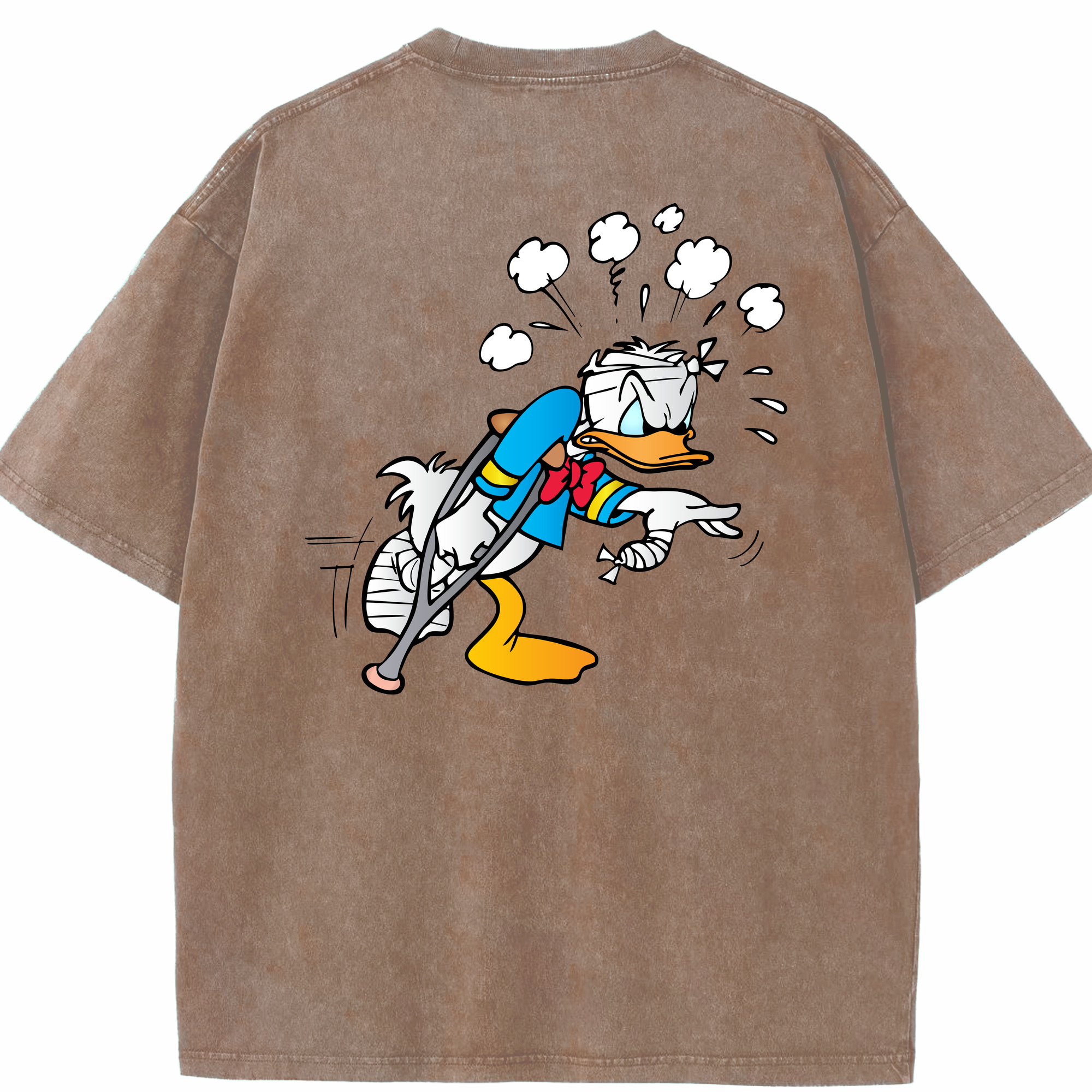 （画像用） ミッキーマウス Mickey Mouse 綿100% ヴィンテージ風 半袖Tシャツ（背面プリント）
