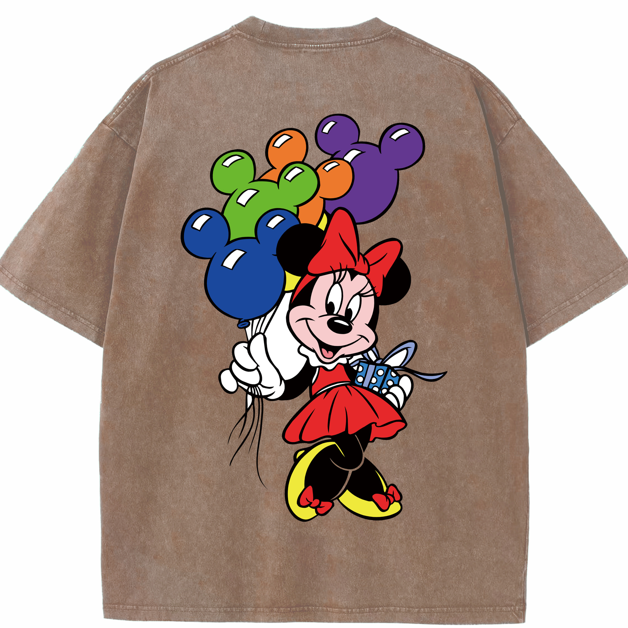 （画像用） ミッキーマウス Mickey Mouse 綿100% ヴィンテージ風 半袖Tシャツ（背面プリント）