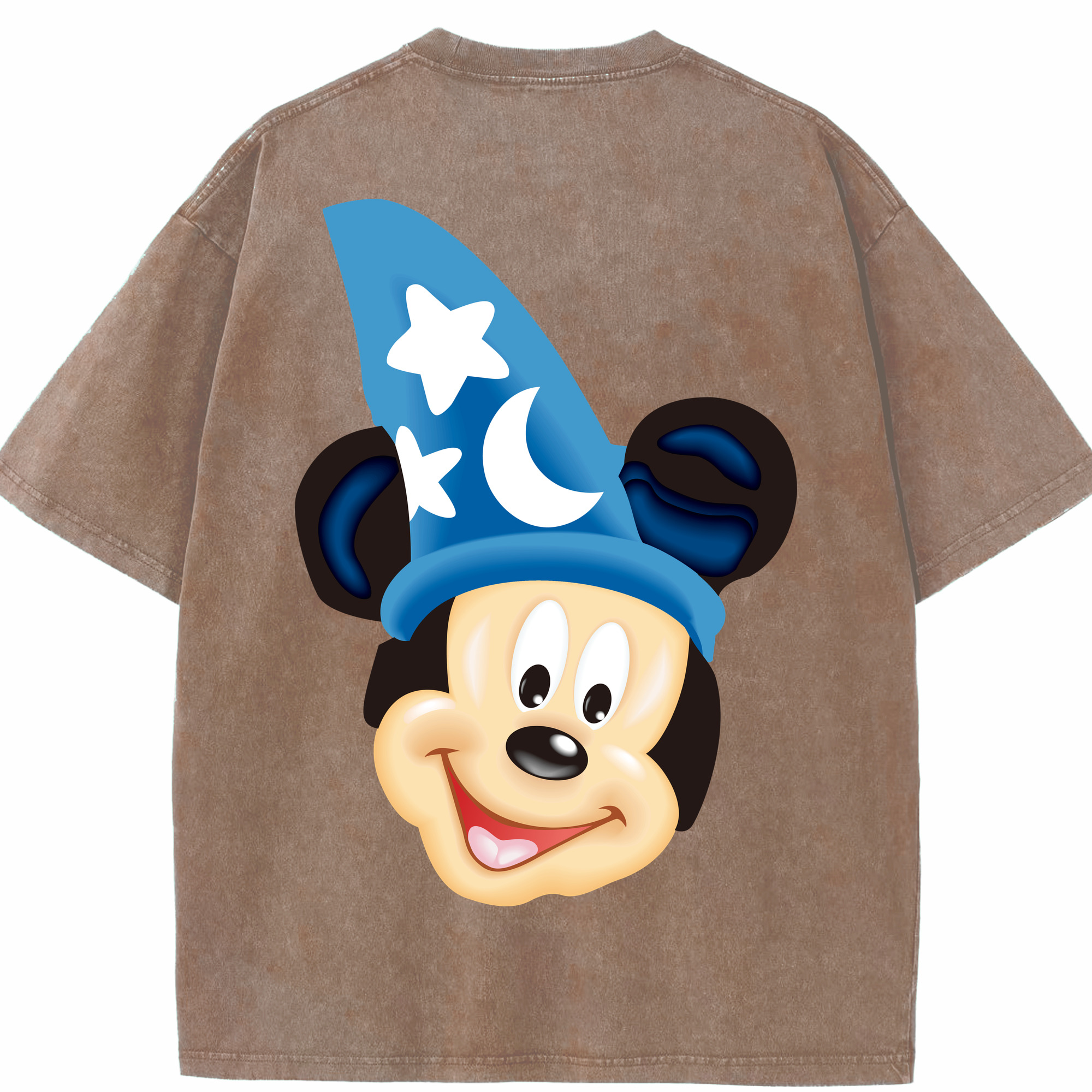 （画像用） ミッキーマウス Mickey Mouse 綿100% ヴィンテージ風 半袖Tシャツ（背面プリント）