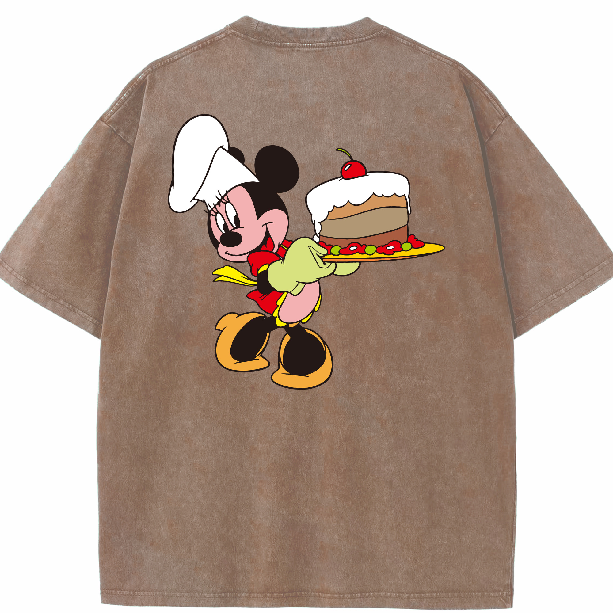 （画像用） ミッキーマウス Mickey Mouse 綿100% ヴィンテージ風 半袖Tシャツ（背面プリント）
