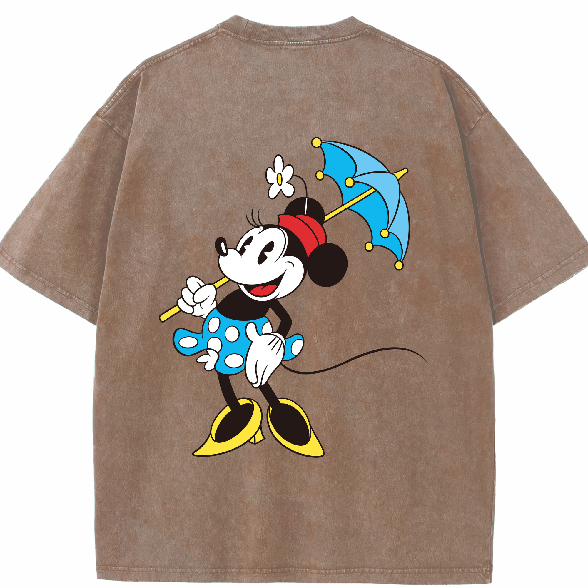 （画像用） ミッキーマウス Mickey Mouse 綿100% ヴィンテージ風 半袖Tシャツ（背面プリント）