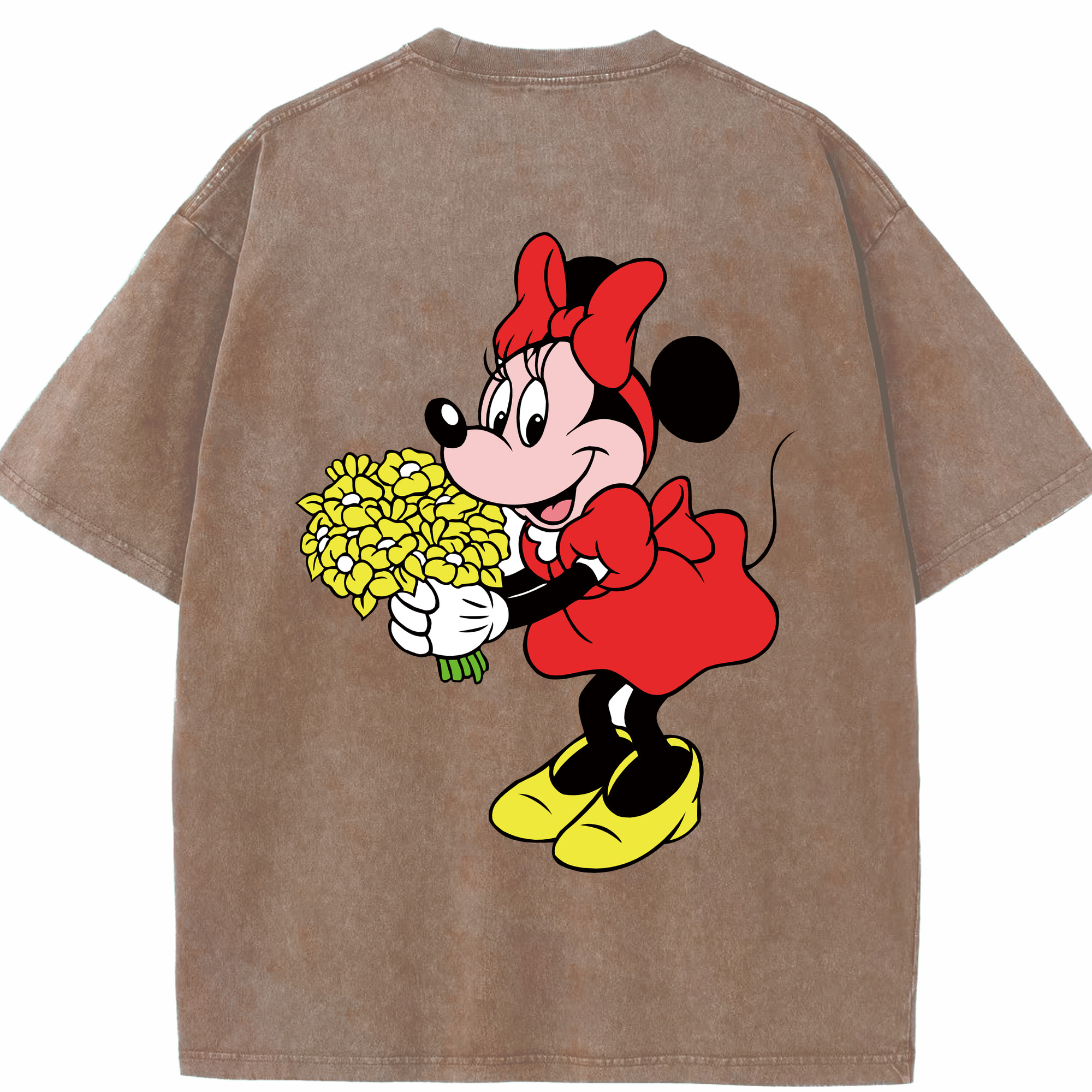 （画像用） ミッキーマウス Mickey Mouse 綿100% ヴィンテージ風 半袖Tシャツ（背面プリント）