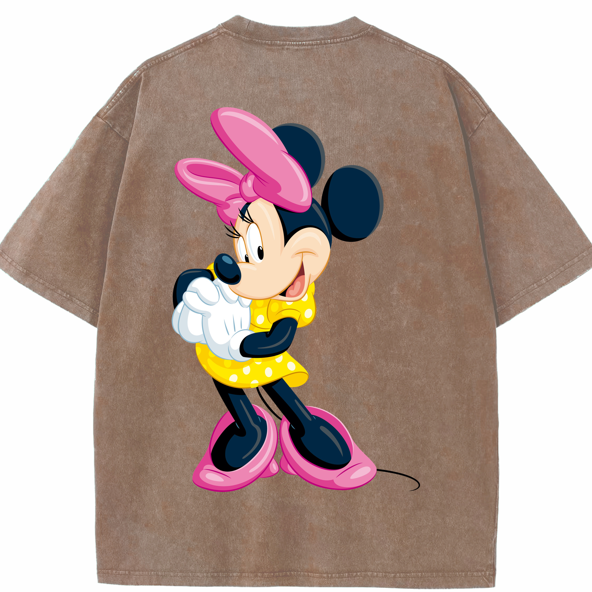 （画像用） ミッキーマウス Mickey Mouse 綿100% ヴィンテージ風 半袖Tシャツ（背面プリント）