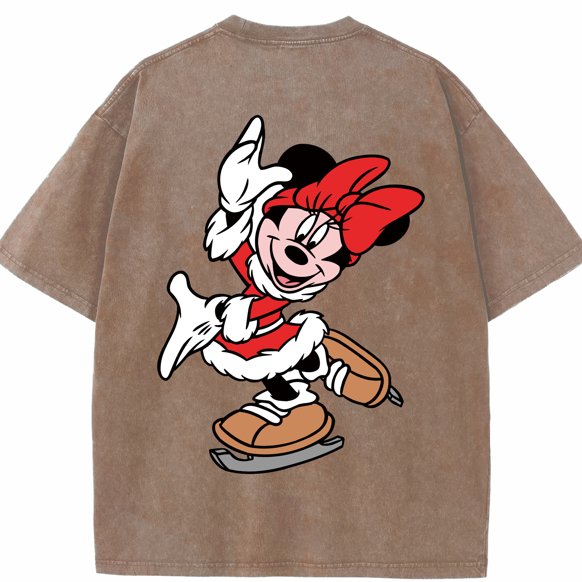（画像用） ミッキーマウス Mickey Mouse 綿100% ヴィンテージ風 半袖Tシャツ（背面プリント）