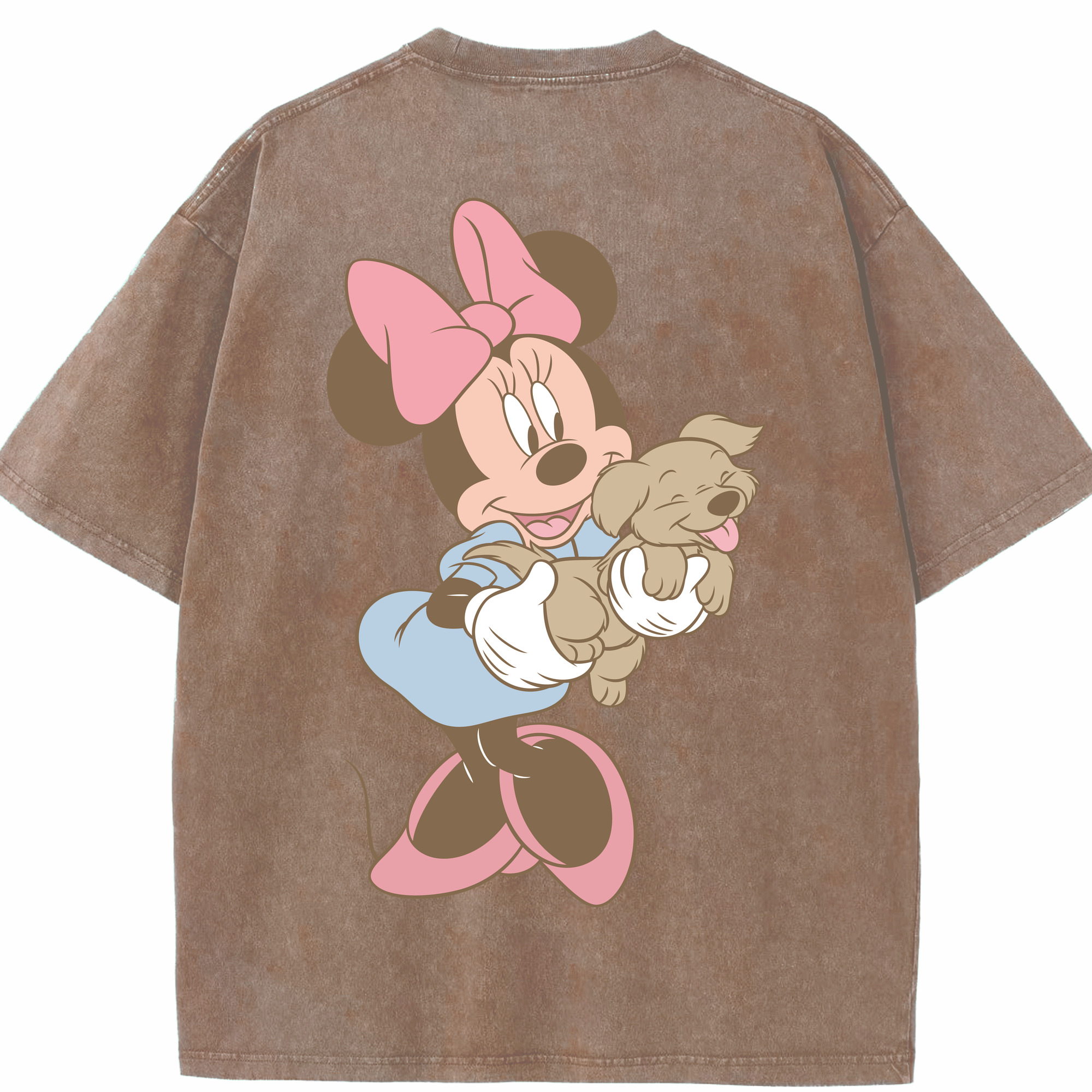 （画像用） ミッキーマウス Mickey Mouse 綿100% ヴィンテージ風 半袖Tシャツ（背面プリント）