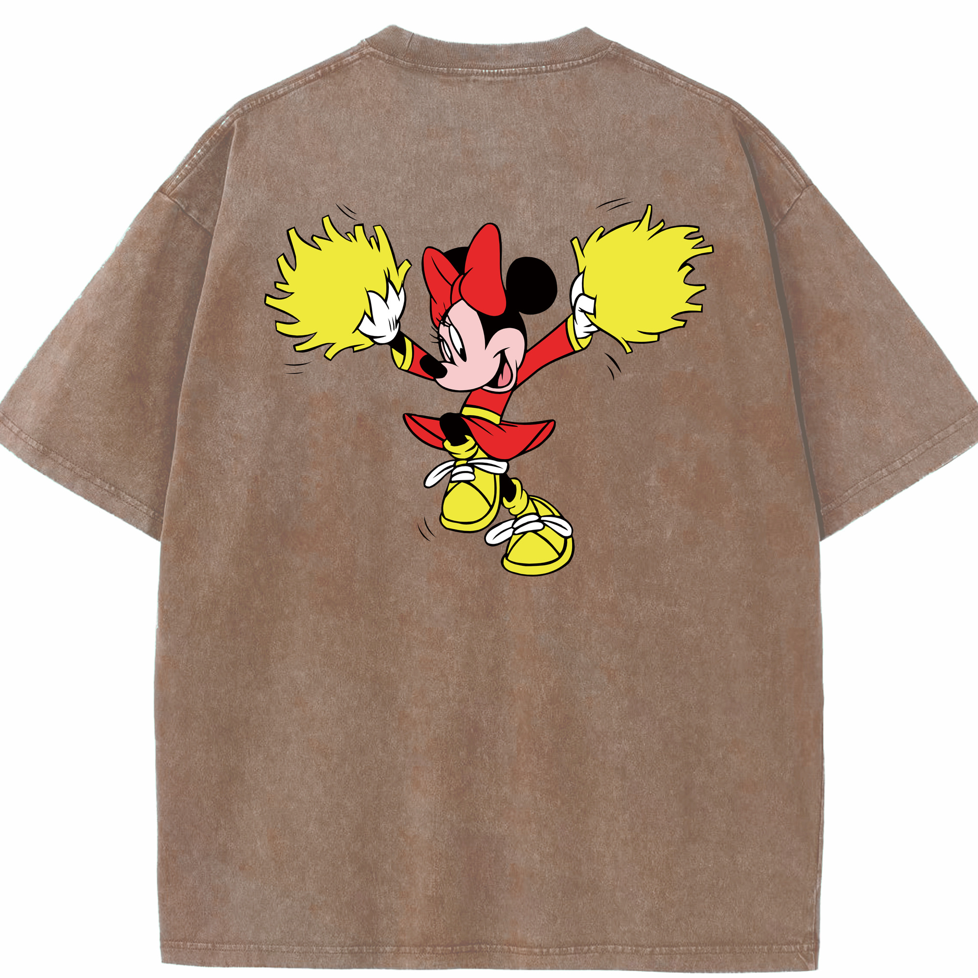 （画像用） ミッキーマウス Mickey Mouse 綿100% ヴィンテージ風 半袖Tシャツ（背面プリント）