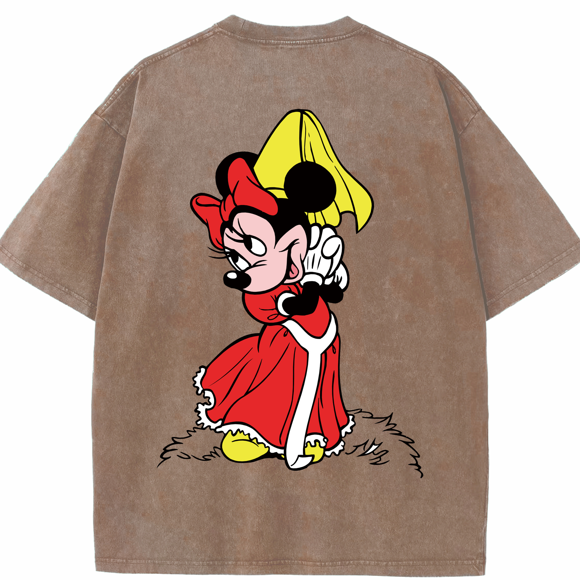 （画像用） ミッキーマウス Mickey Mouse 綿100% ヴィンテージ風 半袖Tシャツ（背面プリント）