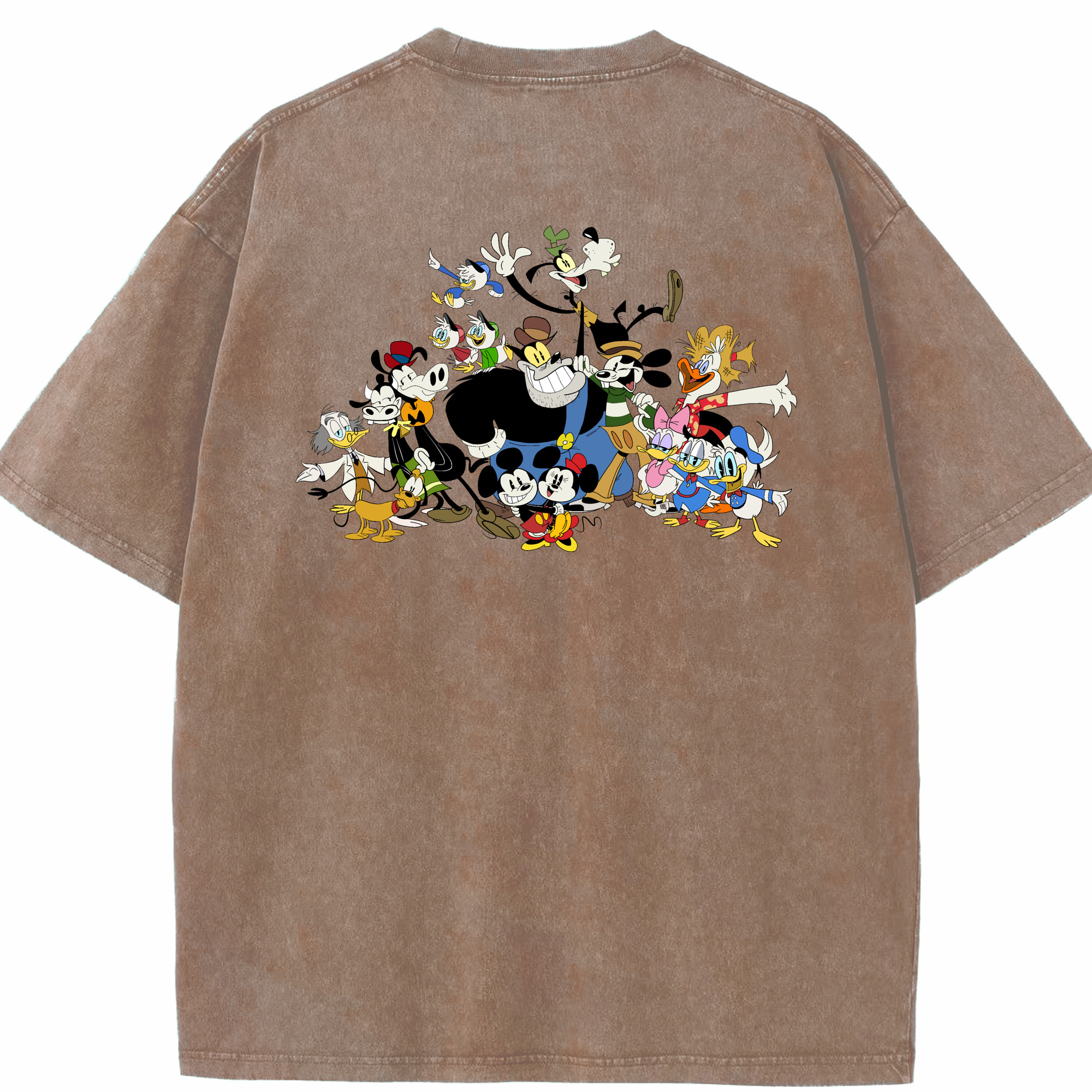 （画像用） ミッキーマウス Mickey Mouse 綿100% ヴィンテージ風 半袖Tシャツ（背面プリント）