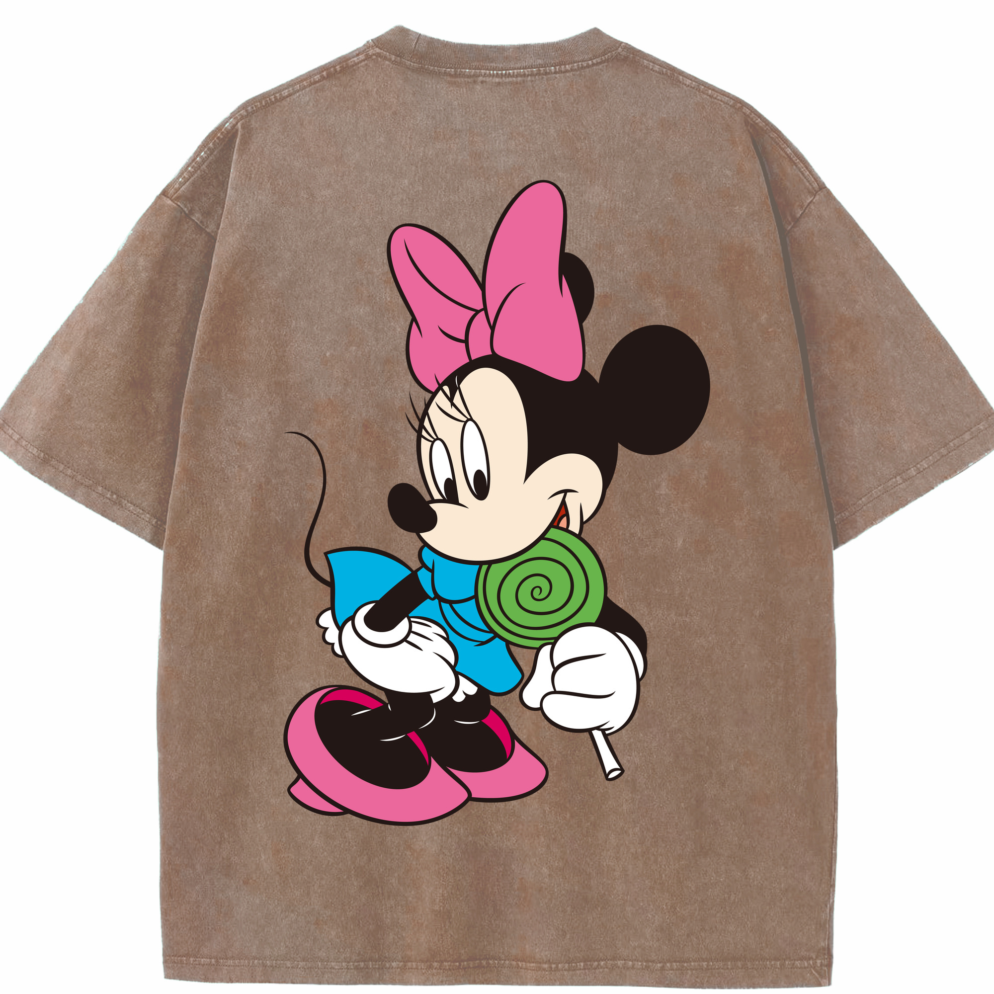 （画像用） ミッキーマウス Mickey Mouse 綿100% ヴィンテージ風 半袖Tシャツ（背面プリント）