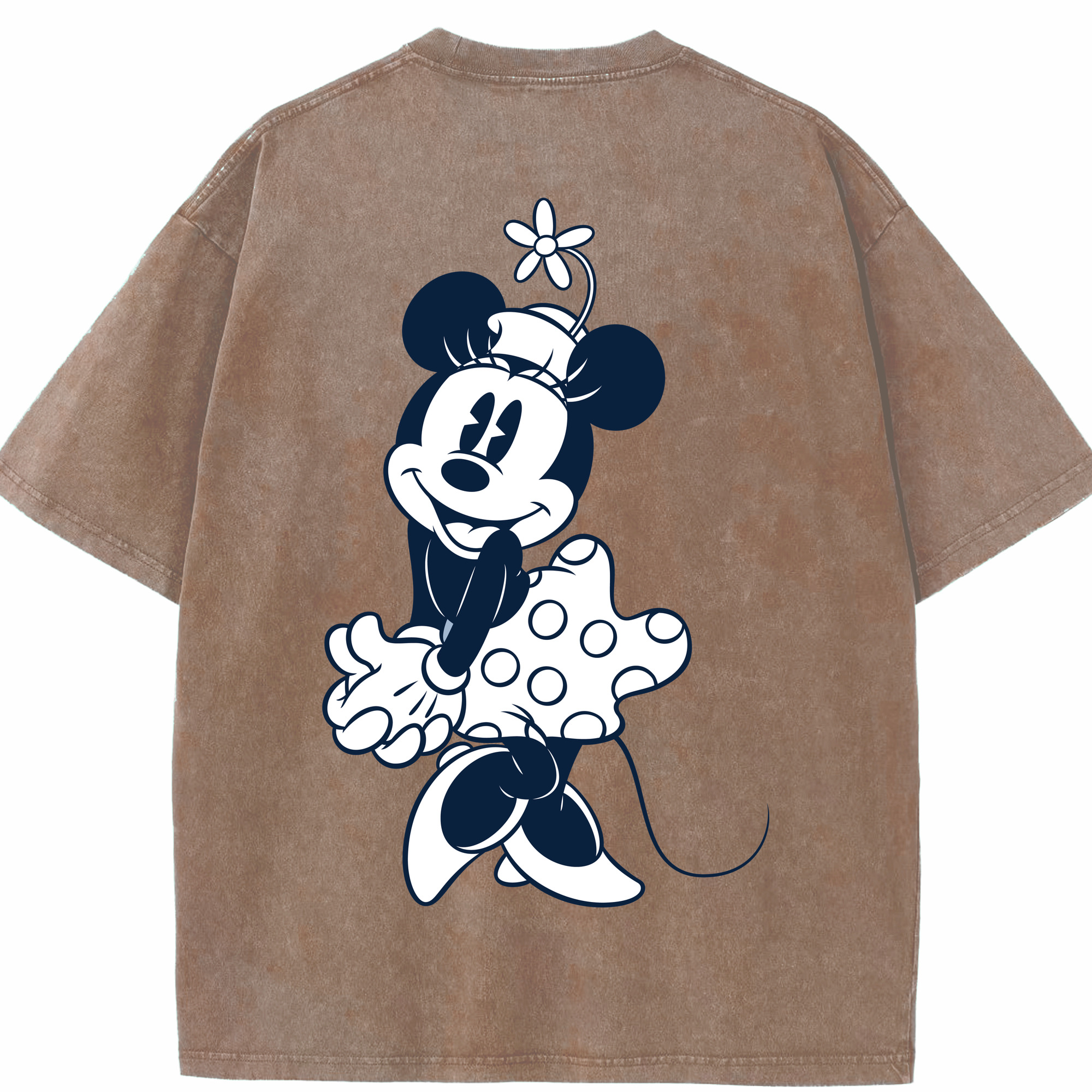 （画像用） ミッキーマウス Mickey Mouse 綿100% ヴィンテージ風 半袖Tシャツ（背面プリント）