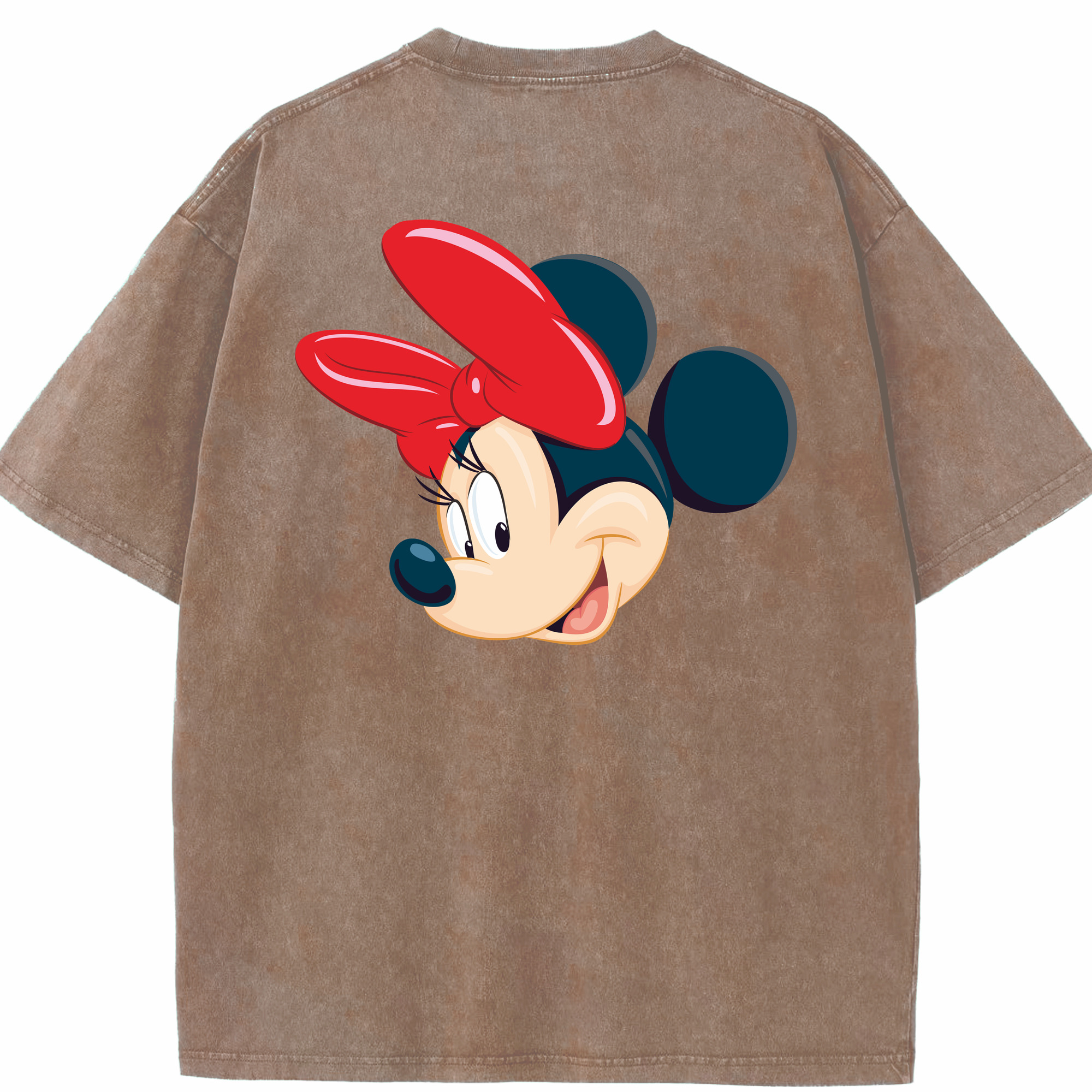 （画像用） ミッキーマウス Mickey Mouse 綿100% ヴィンテージ風 半袖Tシャツ（背面プリント）