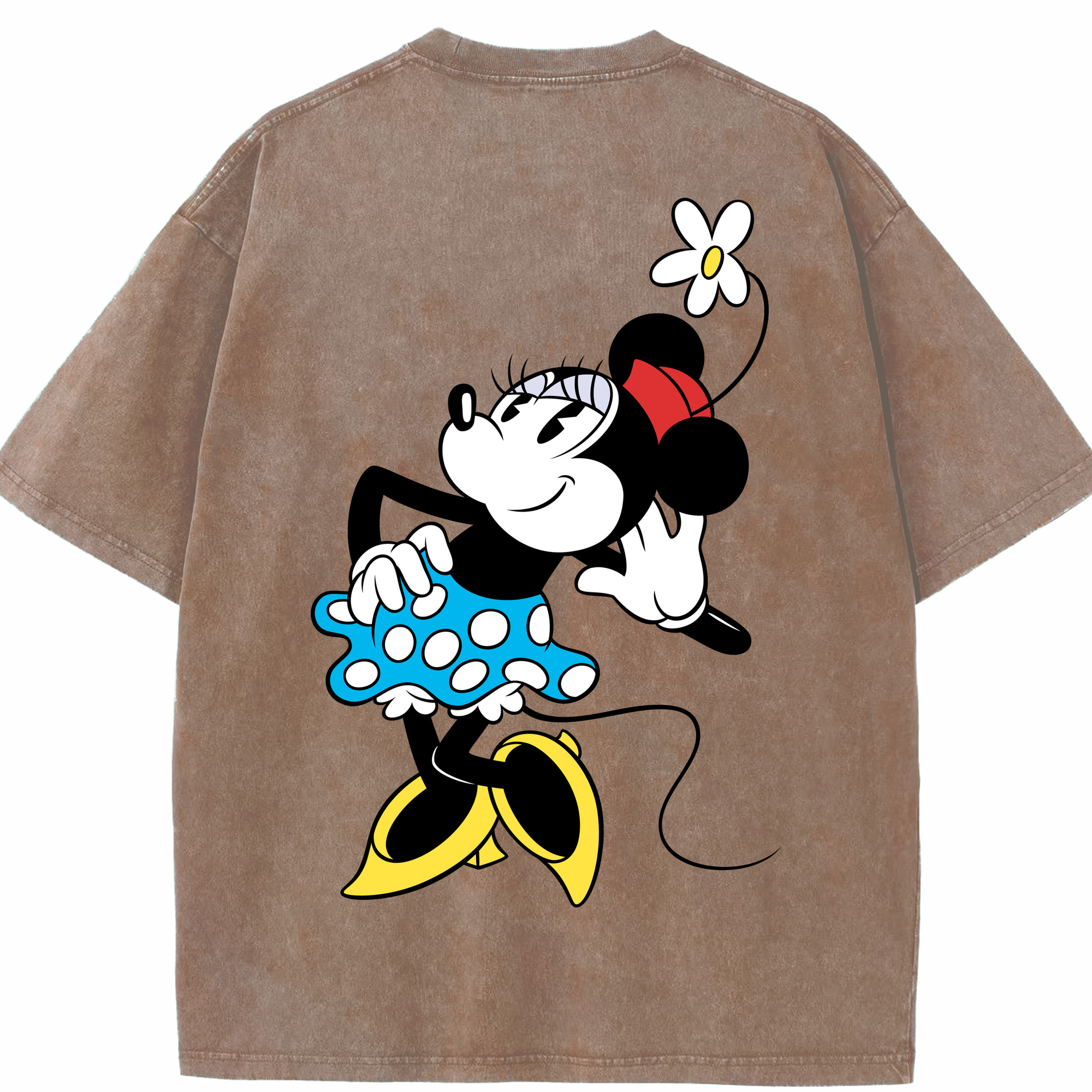 （画像用） ミッキーマウス Mickey Mouse 綿100% ヴィンテージ風 半袖Tシャツ（背面プリント）