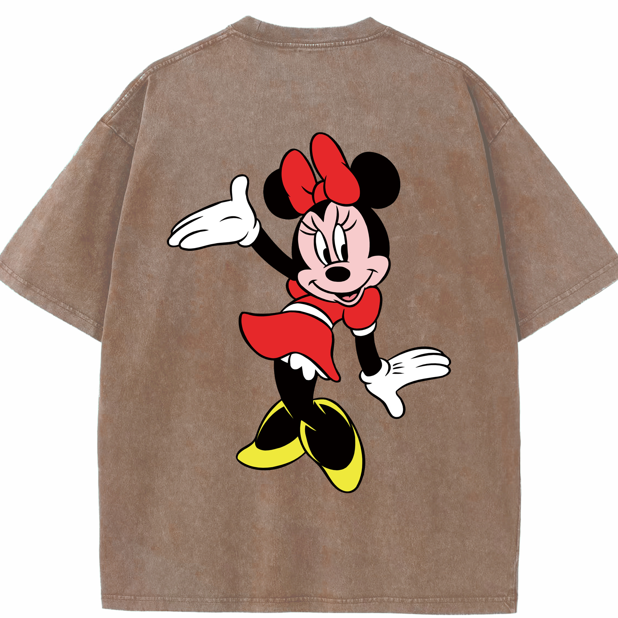 （画像用） ミッキーマウス Mickey Mouse 綿100% ヴィンテージ風 半袖Tシャツ（背面プリント）