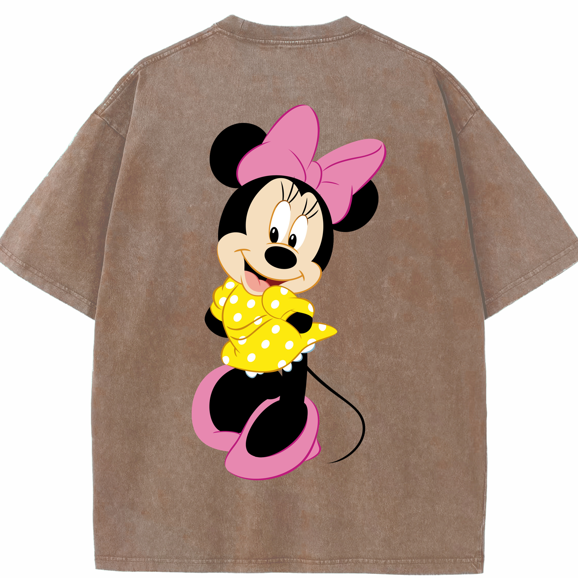 （画像用） ミッキーマウス Mickey Mouse 綿100% ヴィンテージ風 半袖Tシャツ（背面プリント）