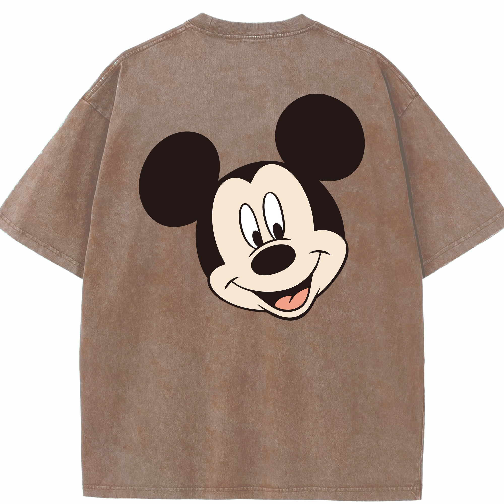 （画像用） ミッキーマウス Mickey Mouse 綿100% ヴィンテージ風 半袖Tシャツ（背面プリント）