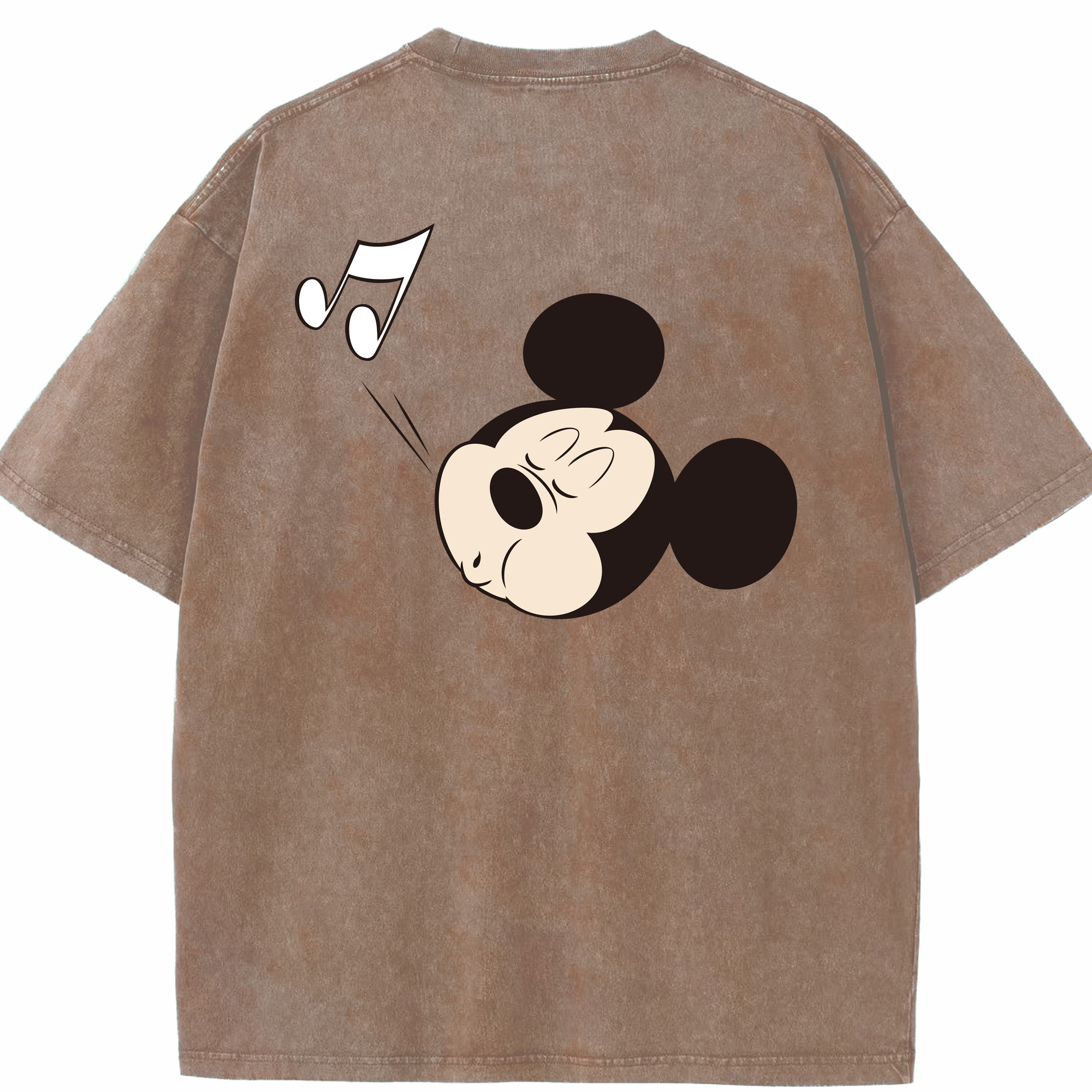 （画像用） ミッキーマウス Mickey Mouse 綿100% ヴィンテージ風 半袖Tシャツ（背面プリント）
