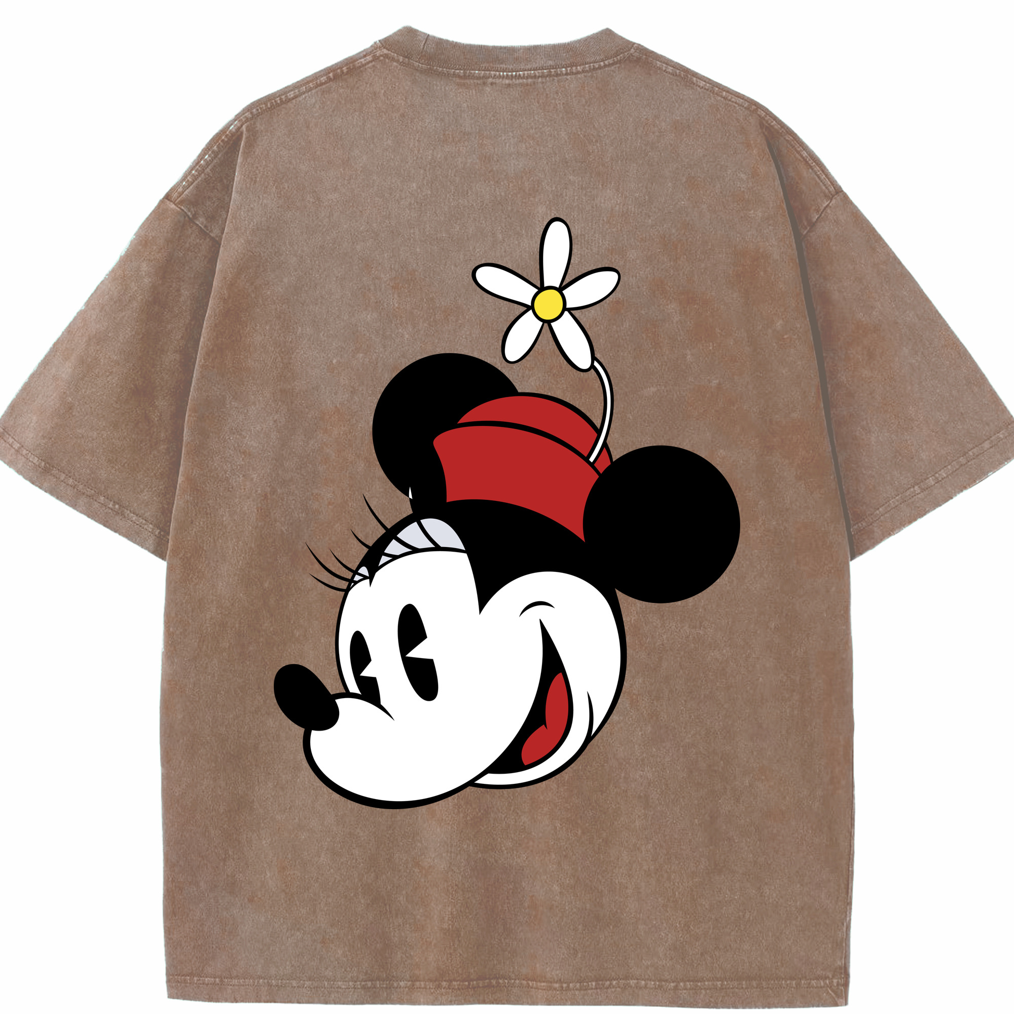 （画像用） ミッキーマウス Mickey Mouse 綿100% ヴィンテージ風 半袖Tシャツ（背面プリント）