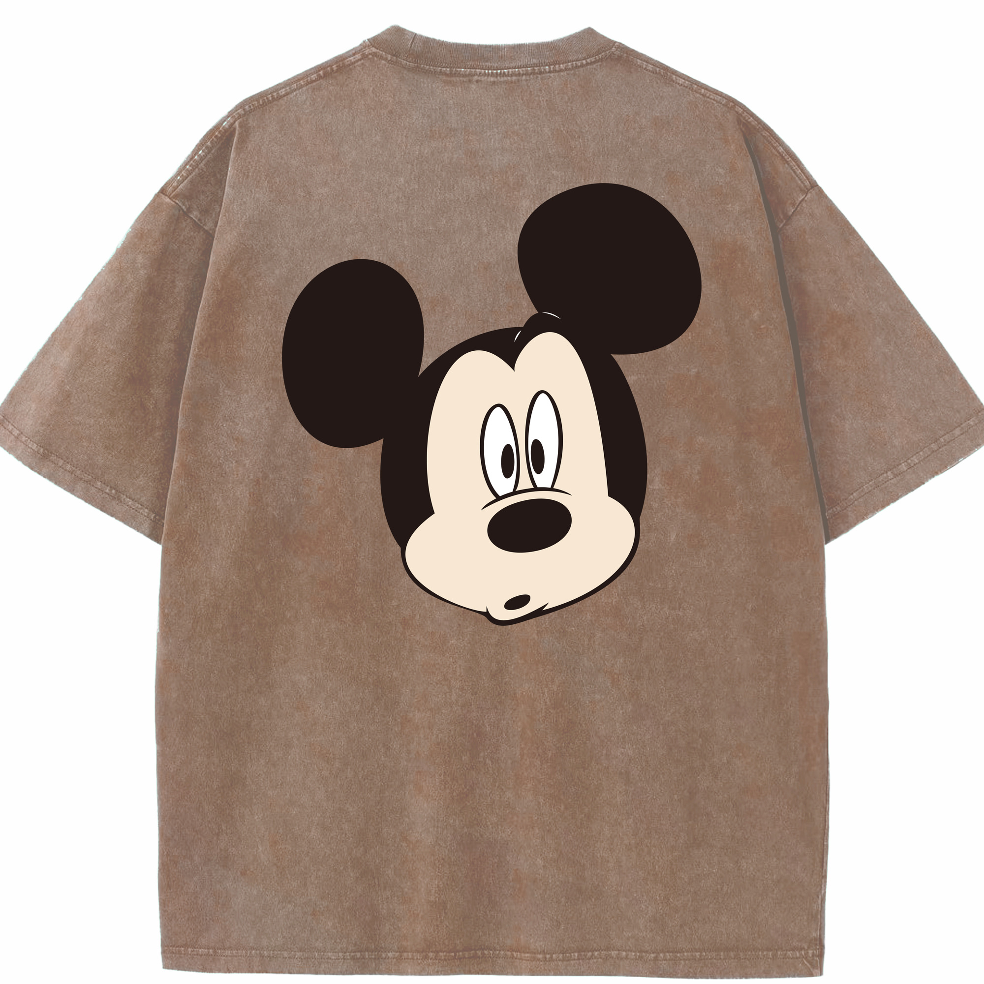 （画像用） ミッキーマウス Mickey Mouse 綿100% ヴィンテージ風 半袖Tシャツ（背面プリント）