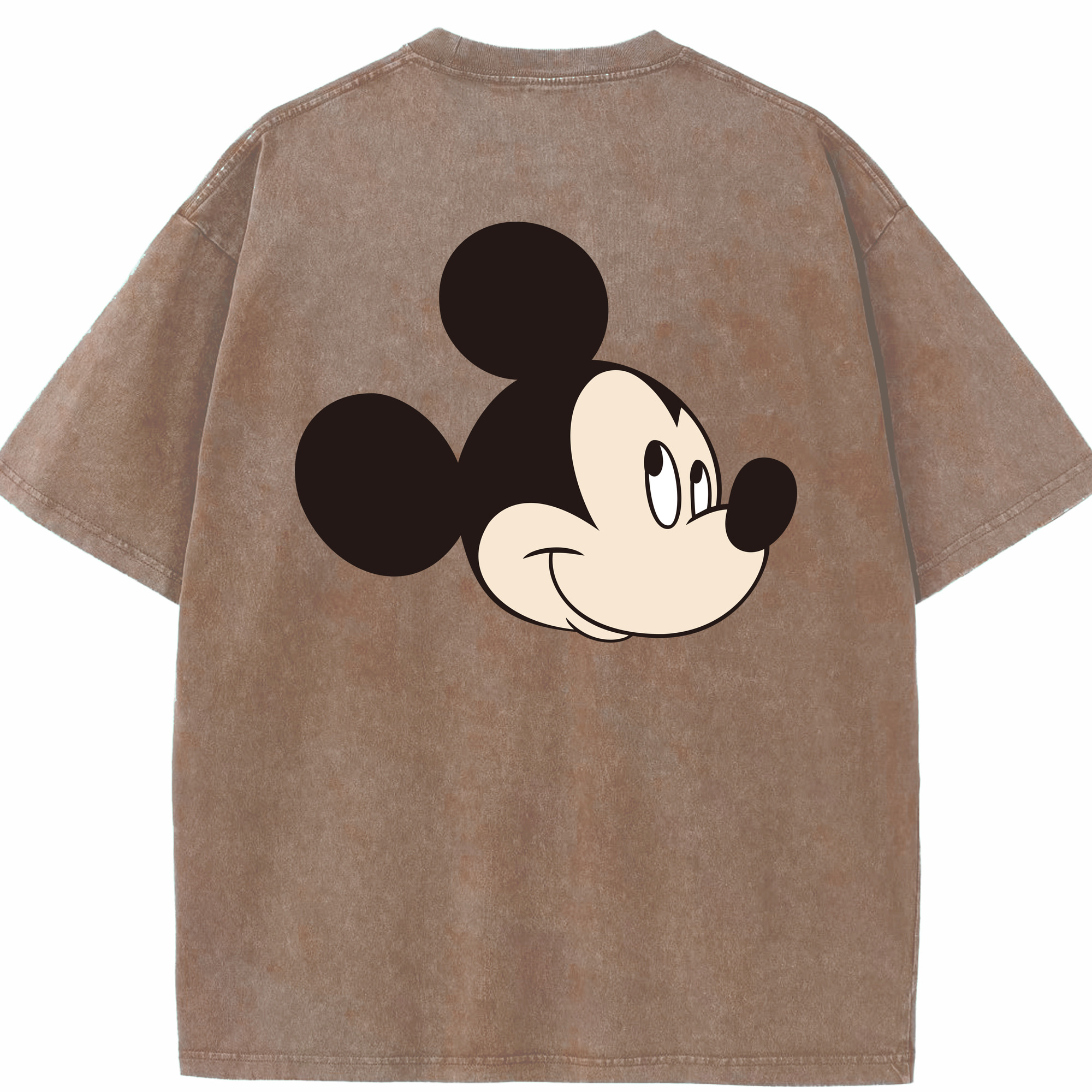 （画像用） ミッキーマウス Mickey Mouse 綿100% ヴィンテージ風 半袖Tシャツ（背面プリント）