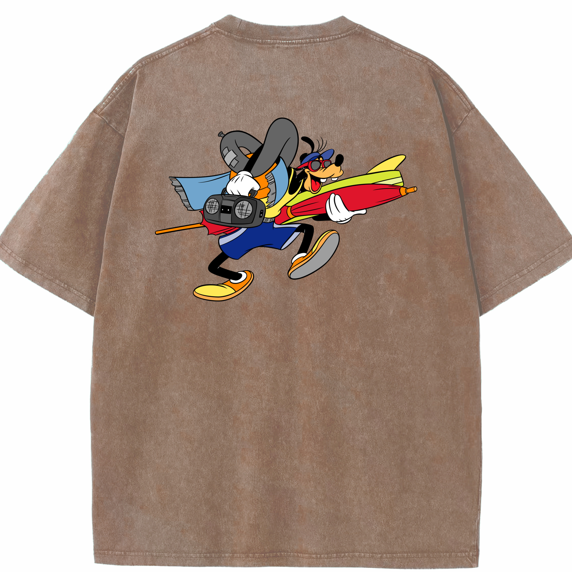 （画像用） ミッキーマウス Mickey Mouse 綿100% ヴィンテージ風 半袖Tシャツ（背面プリント）