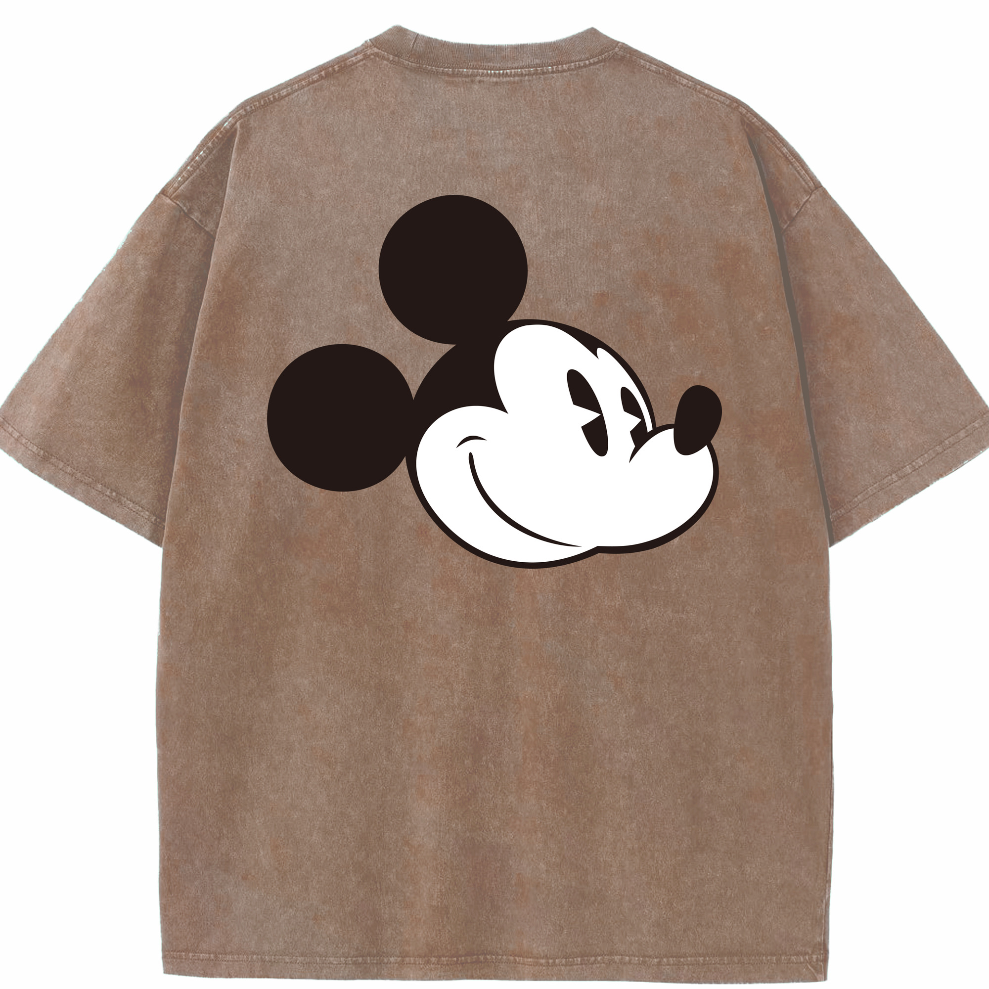 （画像用） ミッキーマウス Mickey Mouse 綿100% ヴィンテージ風 半袖Tシャツ（背面プリント）