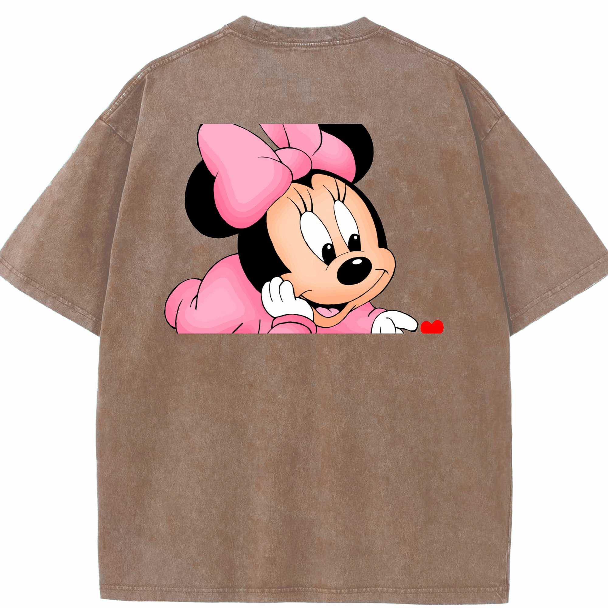（画像用） ミッキーマウス Mickey Mouse 綿100% ヴィンテージ風 半袖Tシャツ（背面プリント）