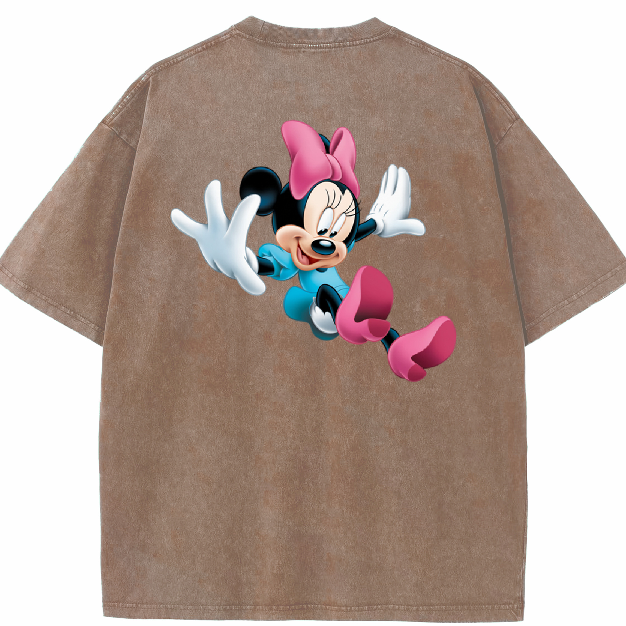 （画像用） ミッキーマウス Mickey Mouse 綿100% ヴィンテージ風 半袖Tシャツ（背面プリント）
